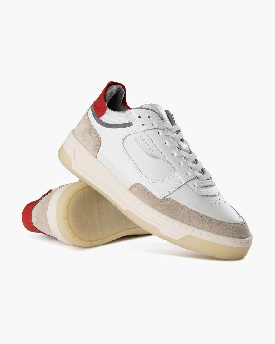 Nemes Mid - Soft Nappa/Suede, White/Red, hi-res