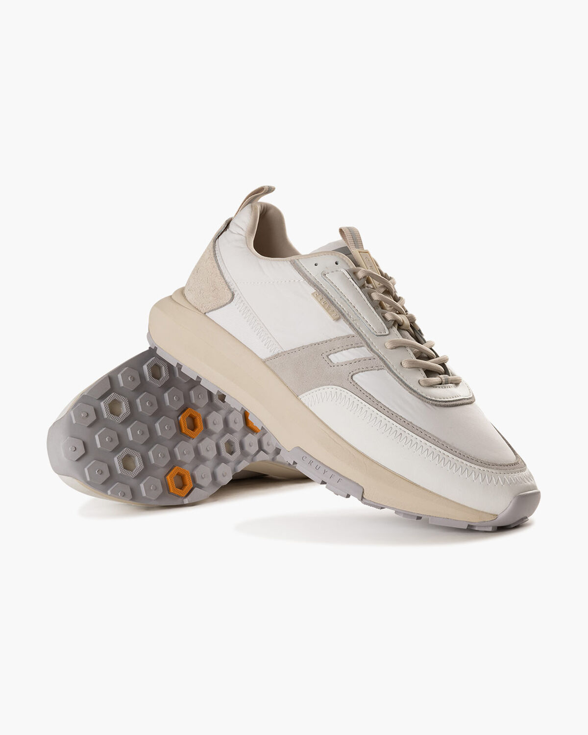 Ambruzzia - Crepe Nylon/Soft Leather, White/Miscellaneous, hi-res