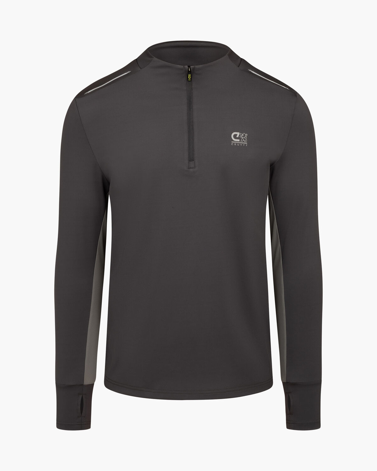 Ametrine 1/4 Zip Top, Charcoal Grey, hi-res
