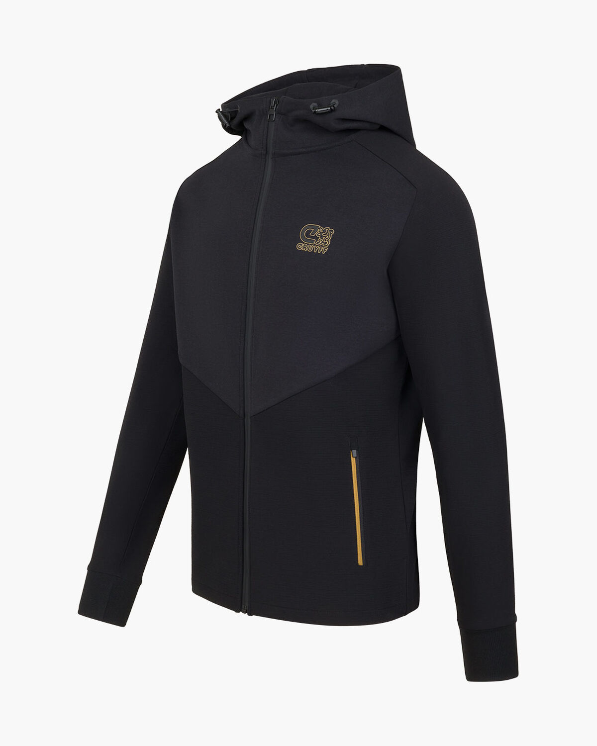 Ripstop Fleece Tracktop, Black/Gold, hi-res
