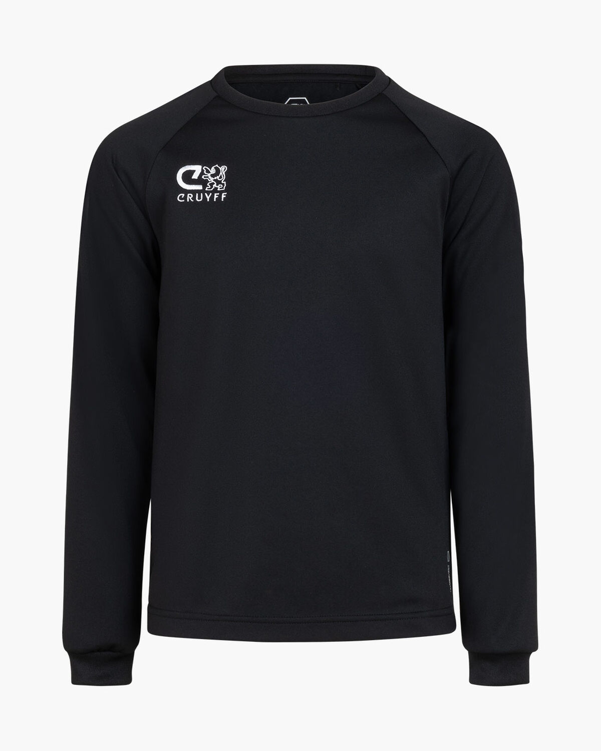 Cruyff Turn Tech Crew Top Junior, Black/White, hi-res