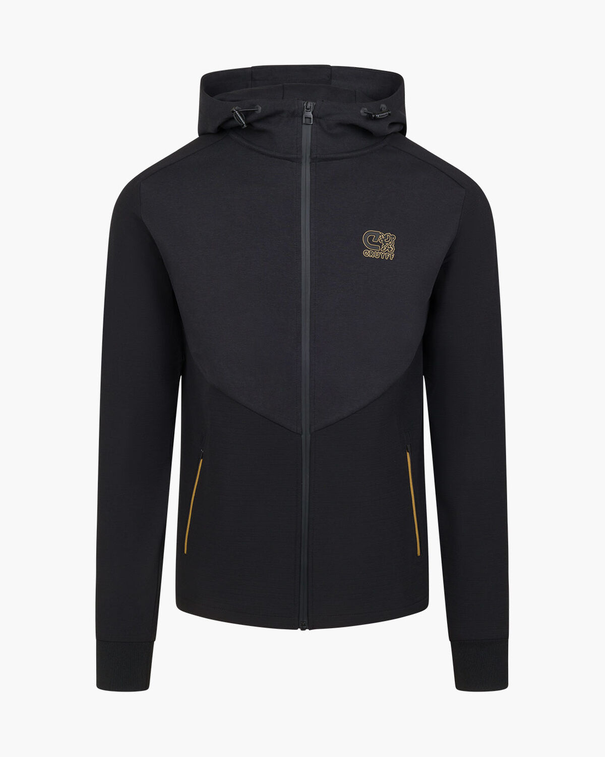 Ripstop Fleece Tracktop, Black/Gold, hi-res