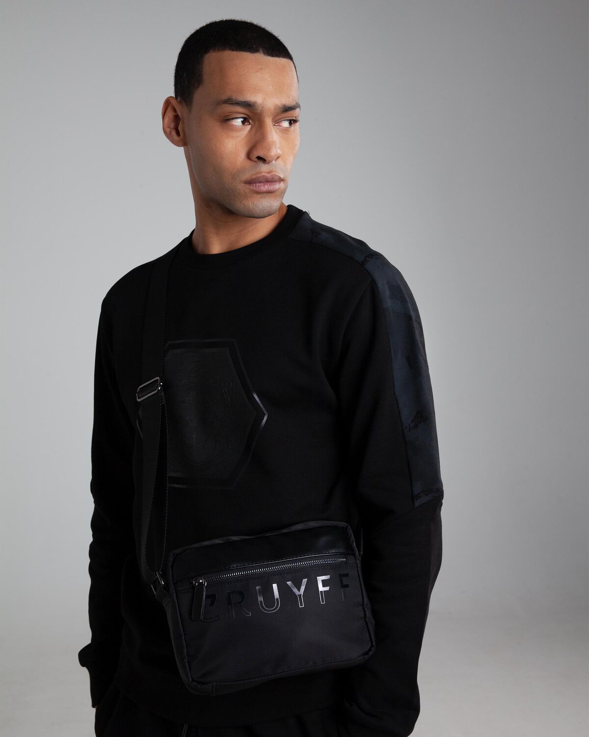 Absent Camo Sweater, Black, hi-res