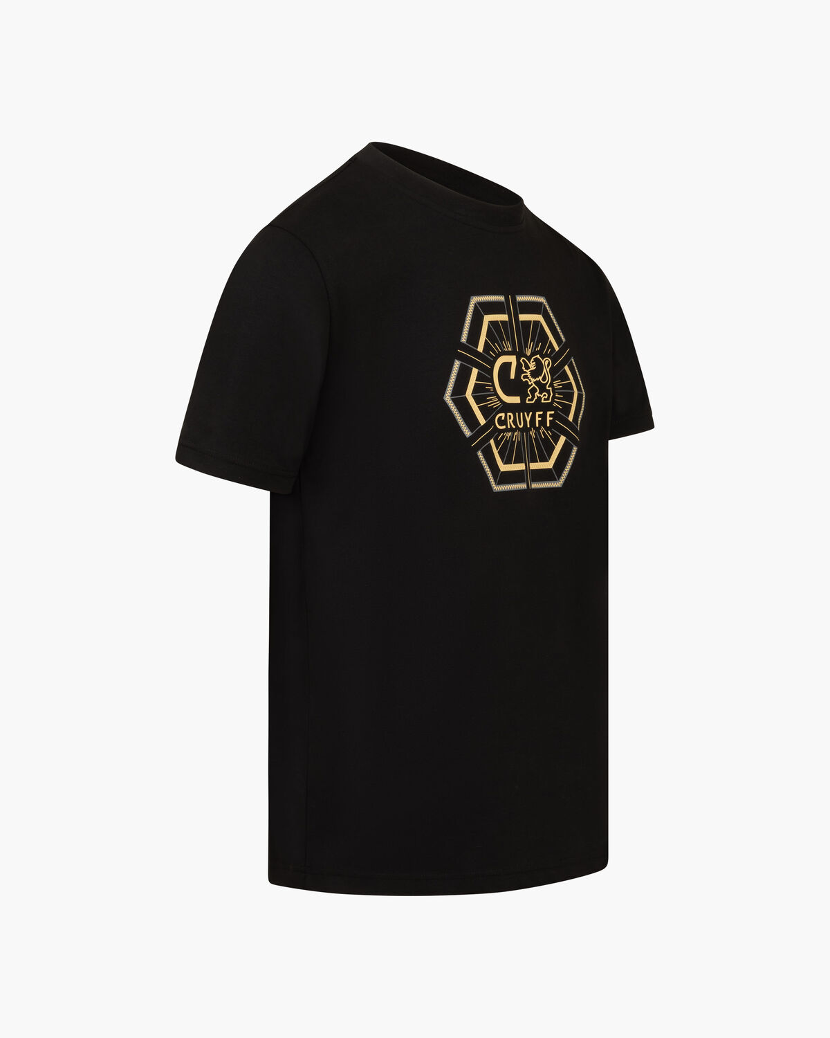 C-Lion Geo Tee, Black/Gold, hi-res