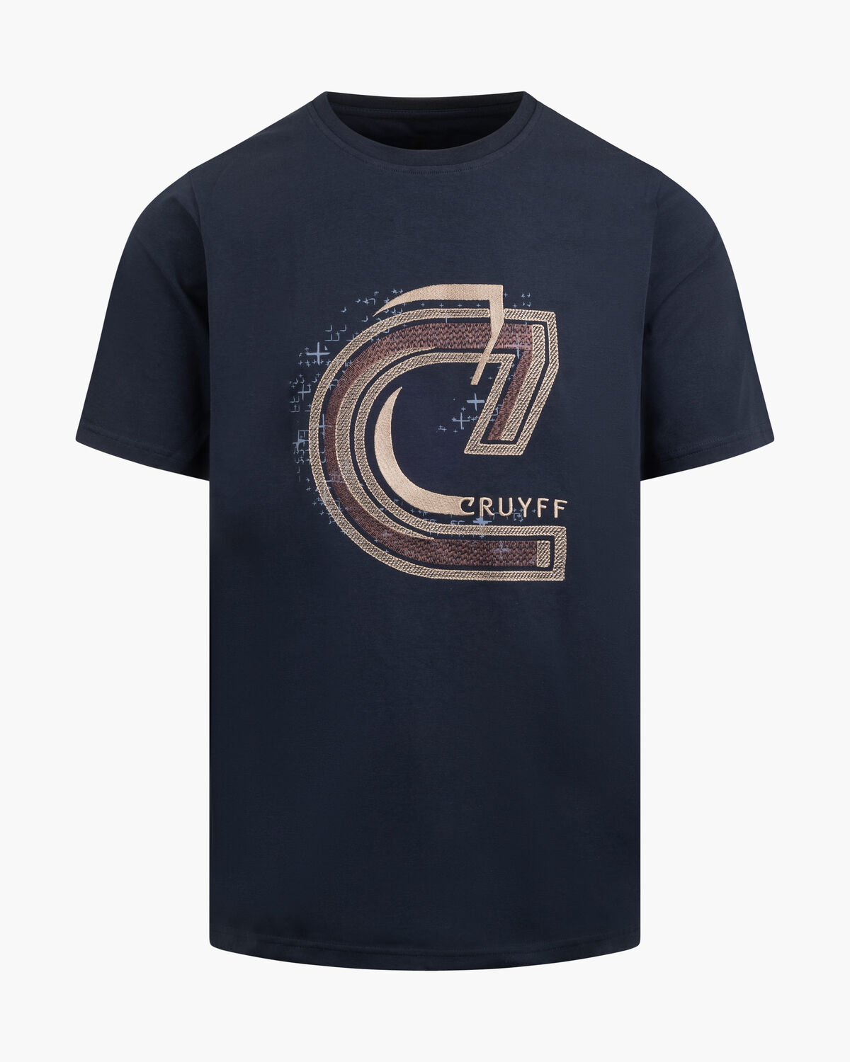 C-Logo Embro Tee, Blue/Gold, hi-res