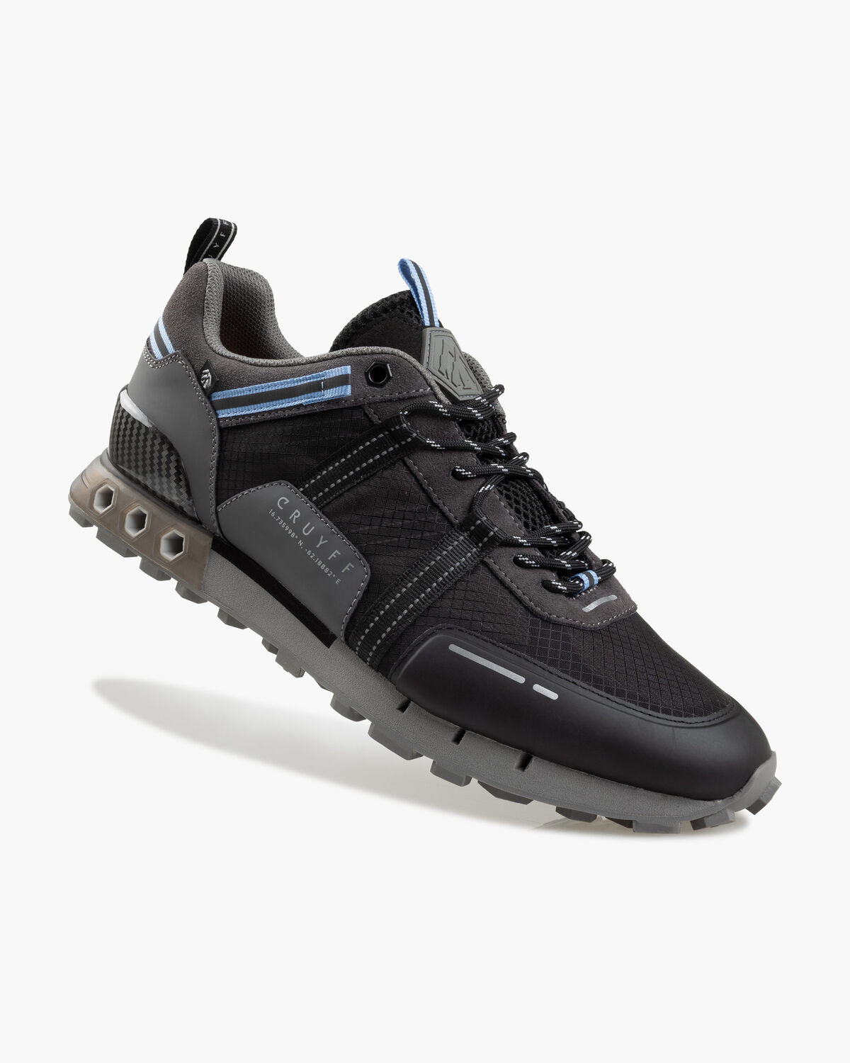 Interlace Hex-Tech // Montserr, Grey/Blue, hi-res