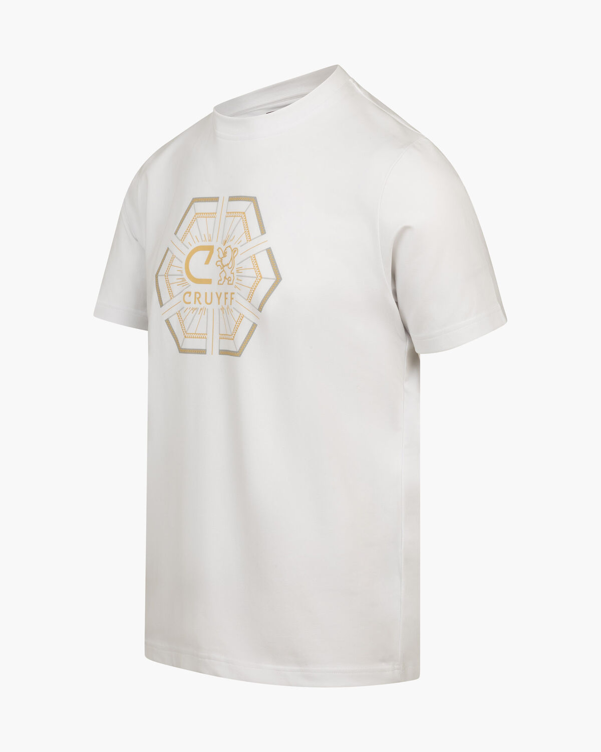 C-Lion Geo Tee, White/Gold, hi-res