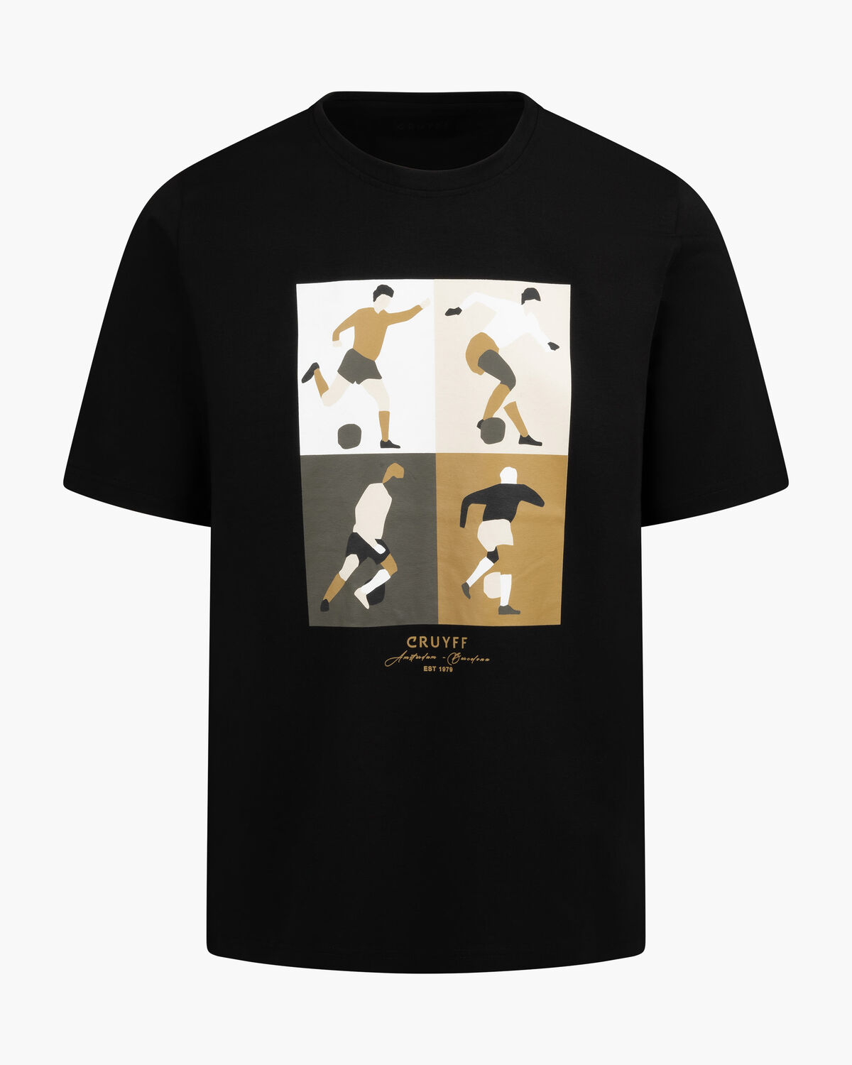 Cruyff Turn Tee, Black/Gold, hi-res