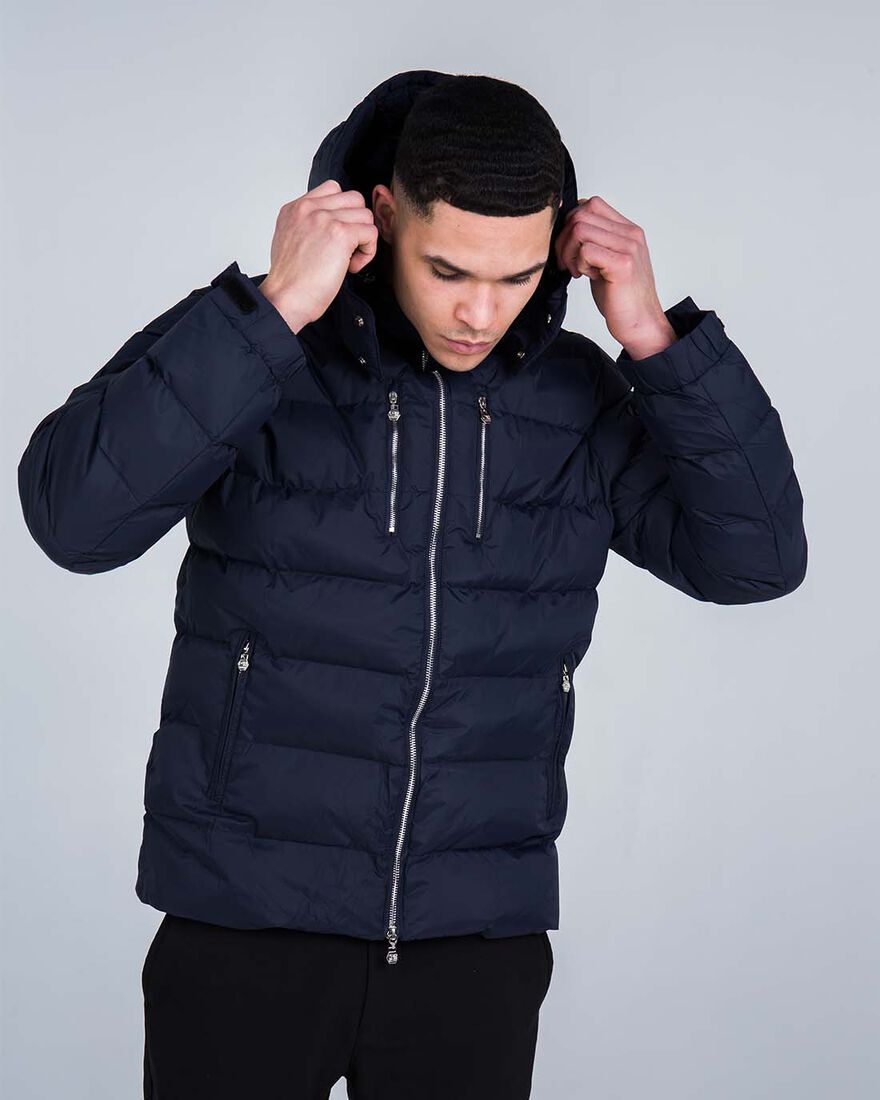 Veneto Quilted Jacket - Navy - 100% Polyamide, Navy, hi-res