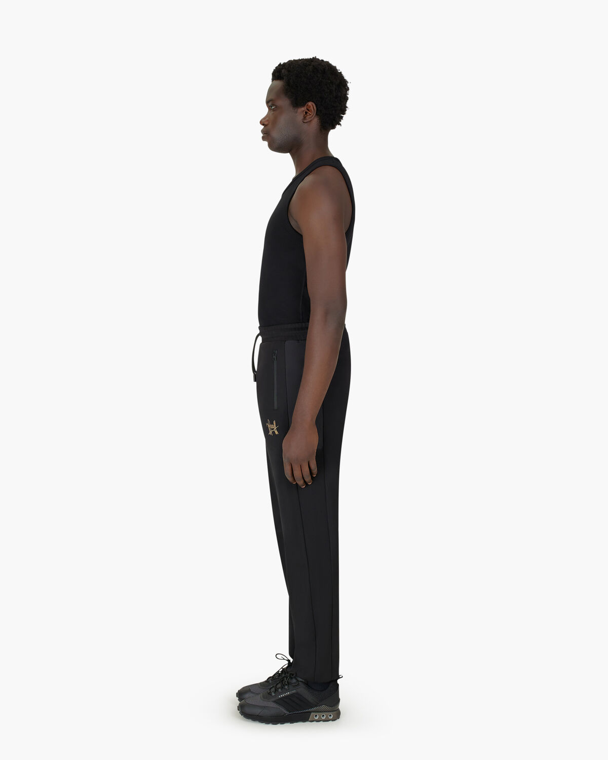 Perez Trackpants, Black/Gold, hi-res