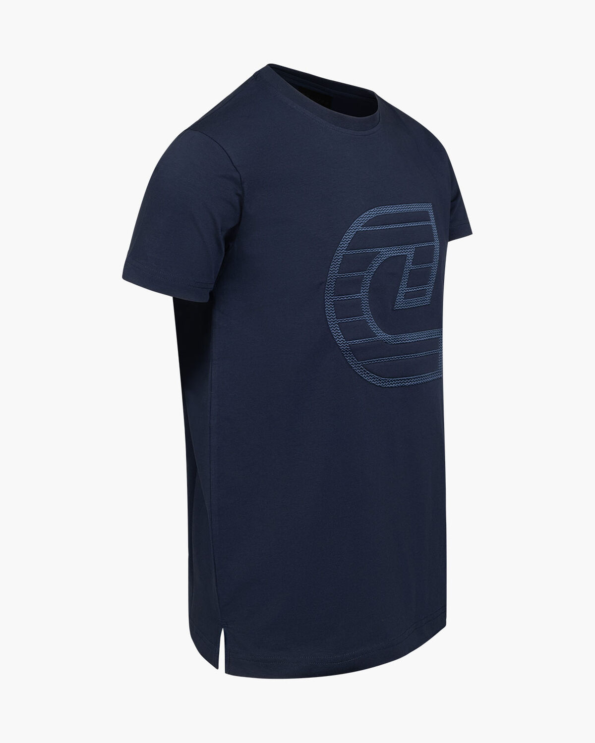 C-logo Herringbone Tee, Navy, hi-res