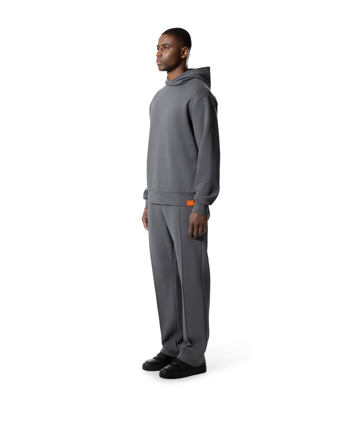 Pique Hoodie, Charcoal Grey, hi-res