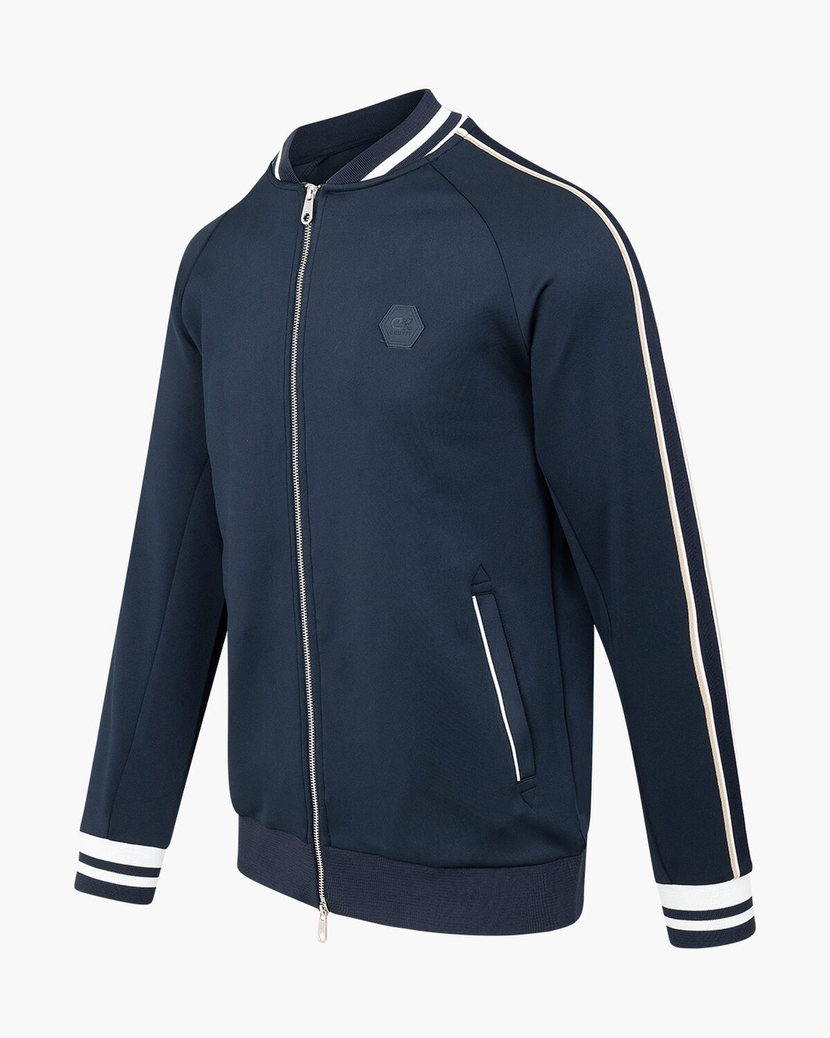 Santino scuba track top  - 95% Polyester / 5% Elas, Navy, hi-res