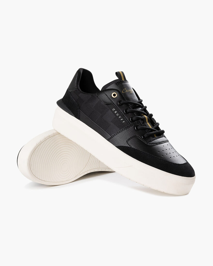 Endorsed Tennis - Teknit Mesh/Soft Leather, Black/Gold, hi-res