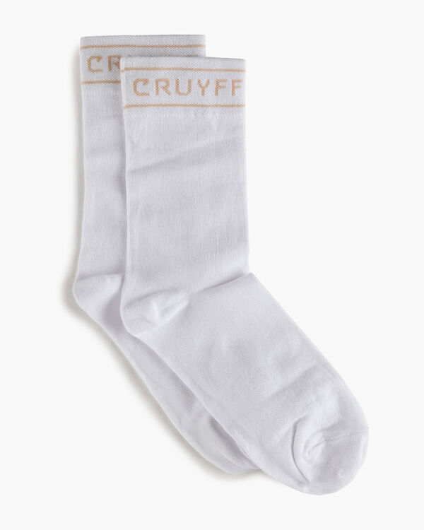 White/Gold Stripe Sock