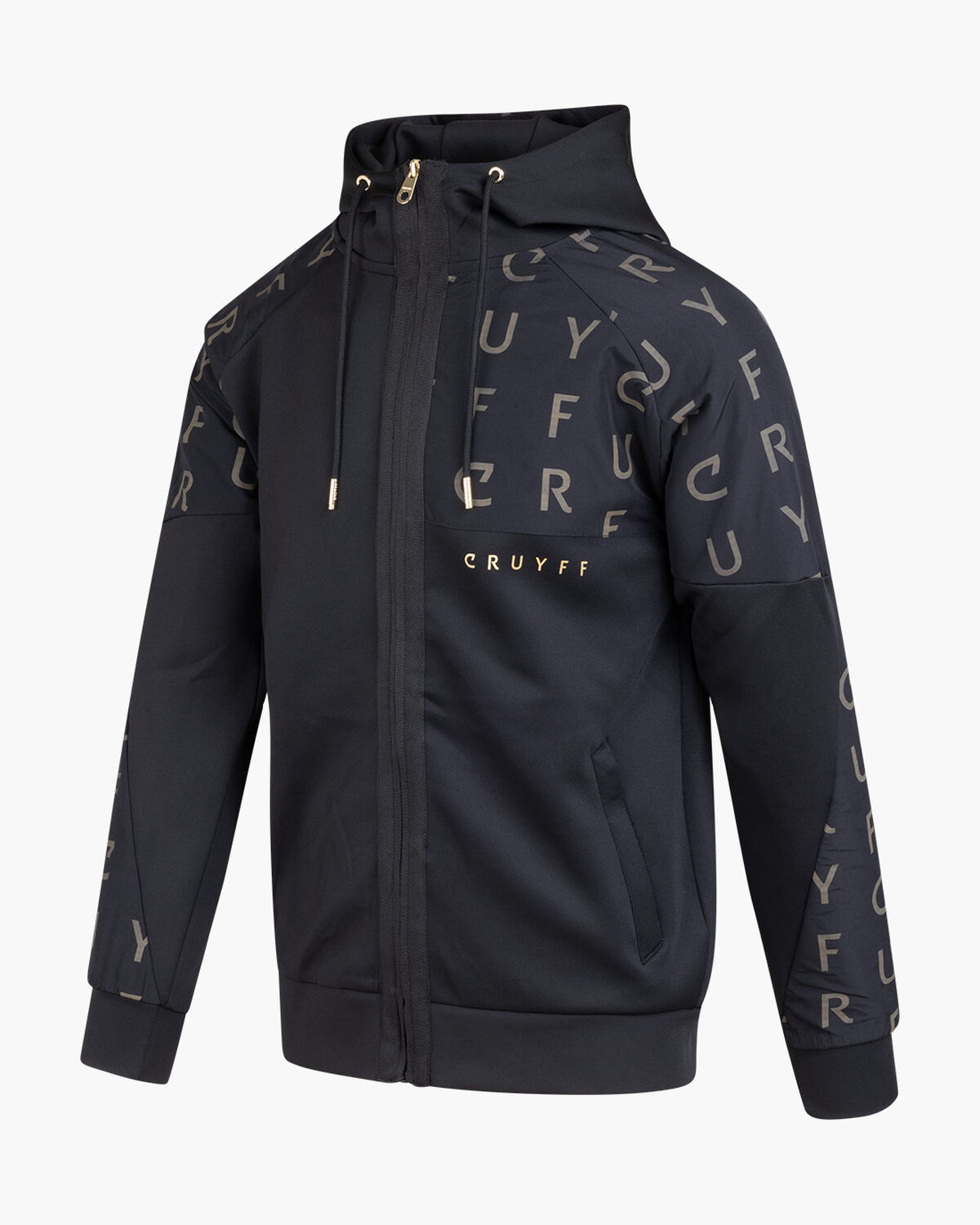 Mathero Track Top, Black/Gold, hi-res