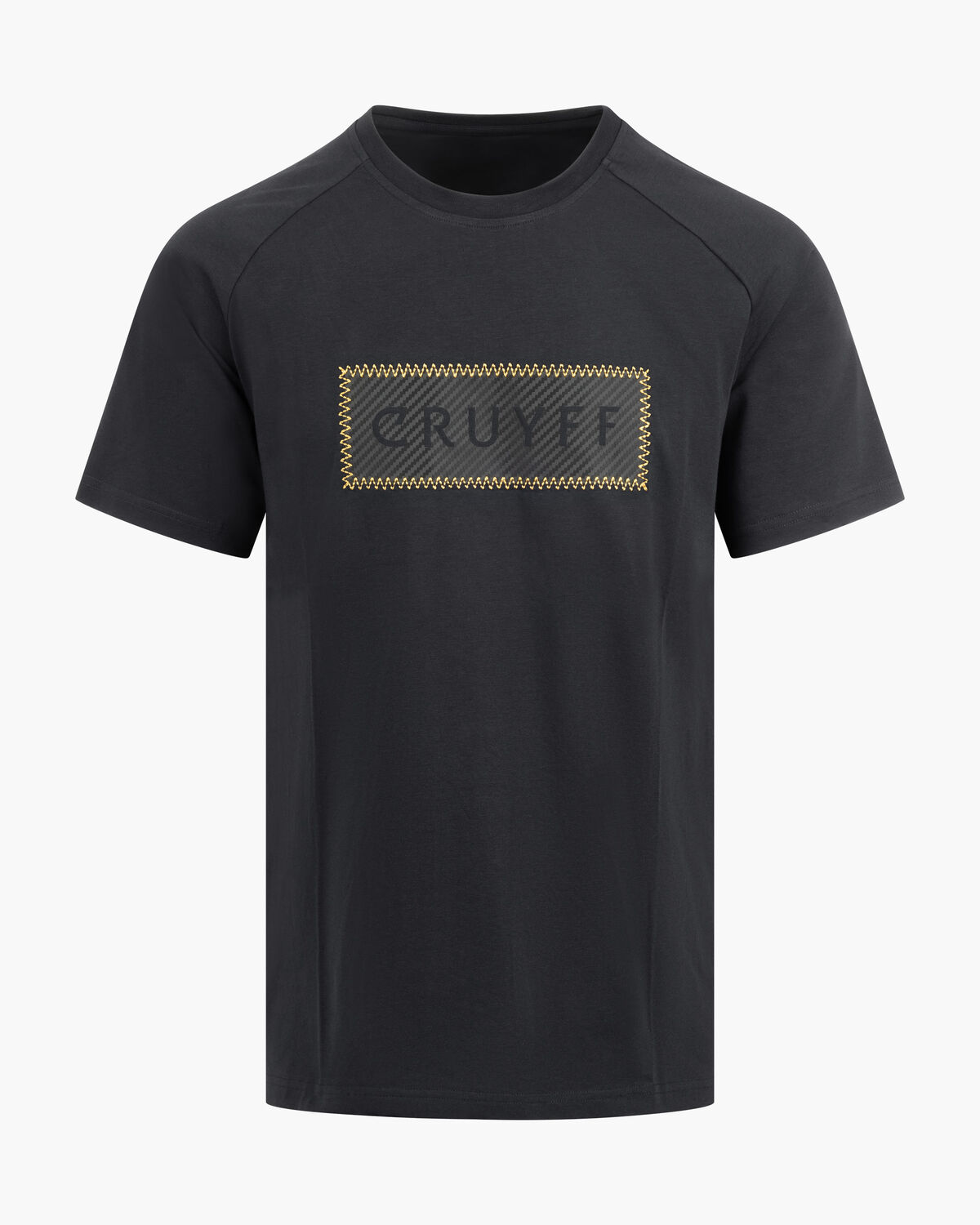 Fuzeknit Lasercut Tee, Black/Gold, hi-res