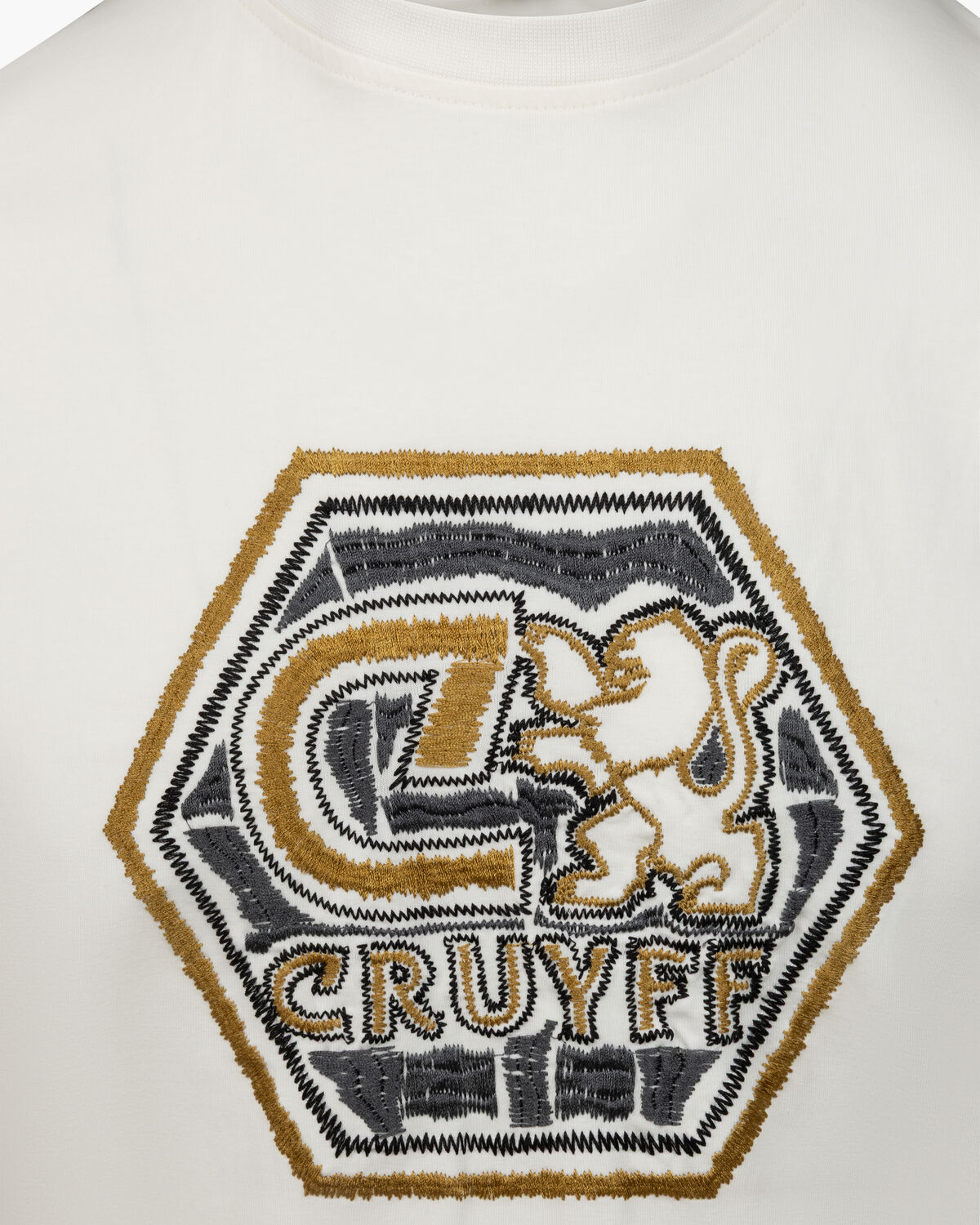 C-Lion Blurry Embro Tee, White/Orange, hi-res