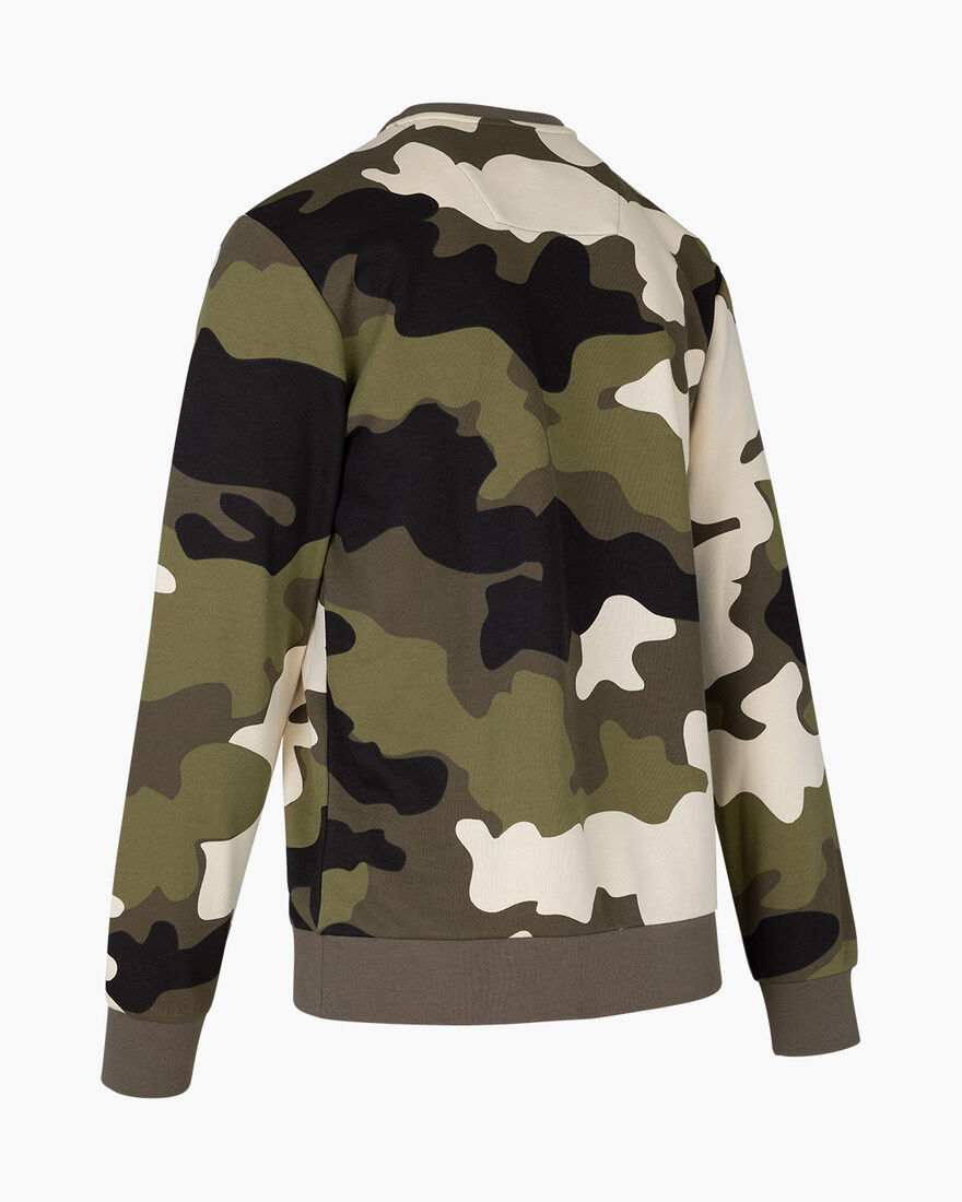 Camo Sweater  - 65% Cotton 35% Polyester, Army green, hi-res