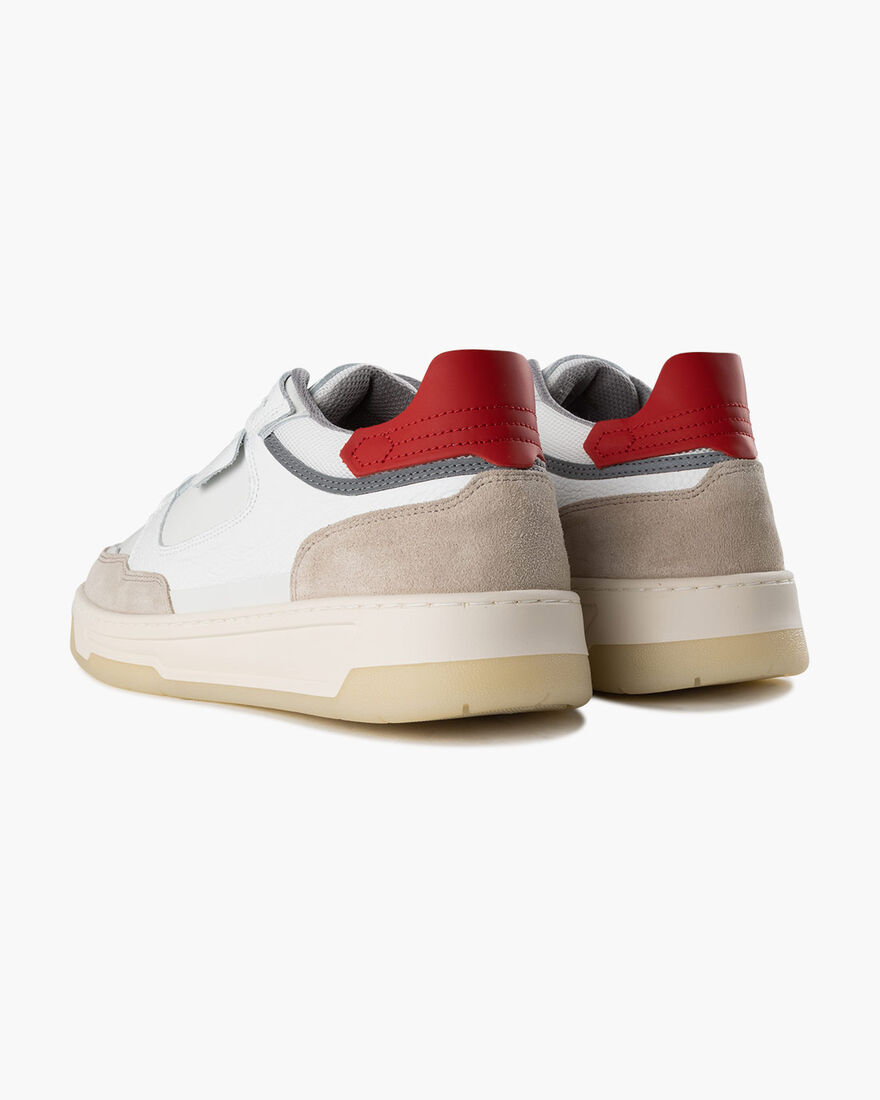 Nemes Mid - Soft Nappa/Suede, White/Red, hi-res