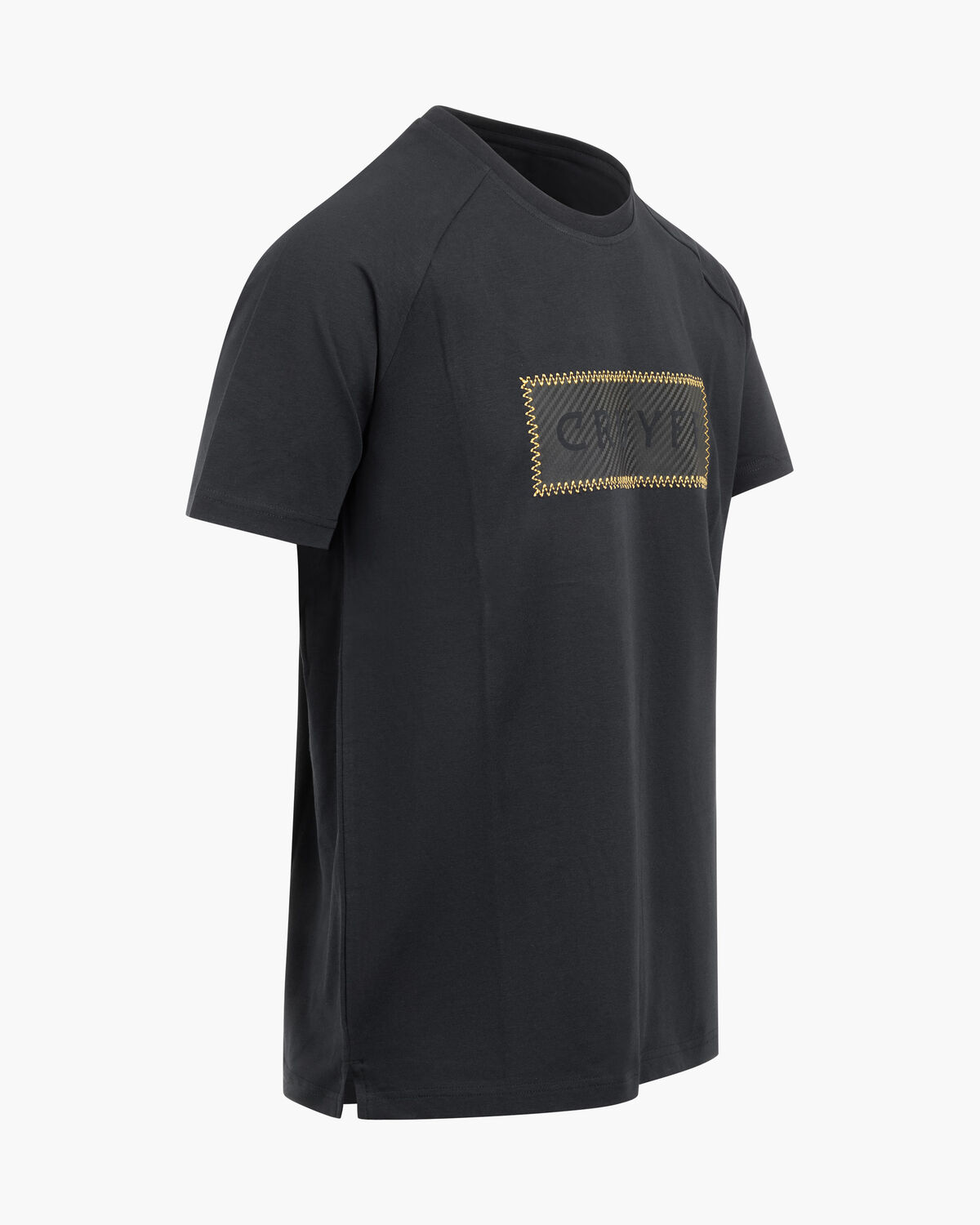 Fuzeknit Lasercut Tee, Black/Gold, hi-res