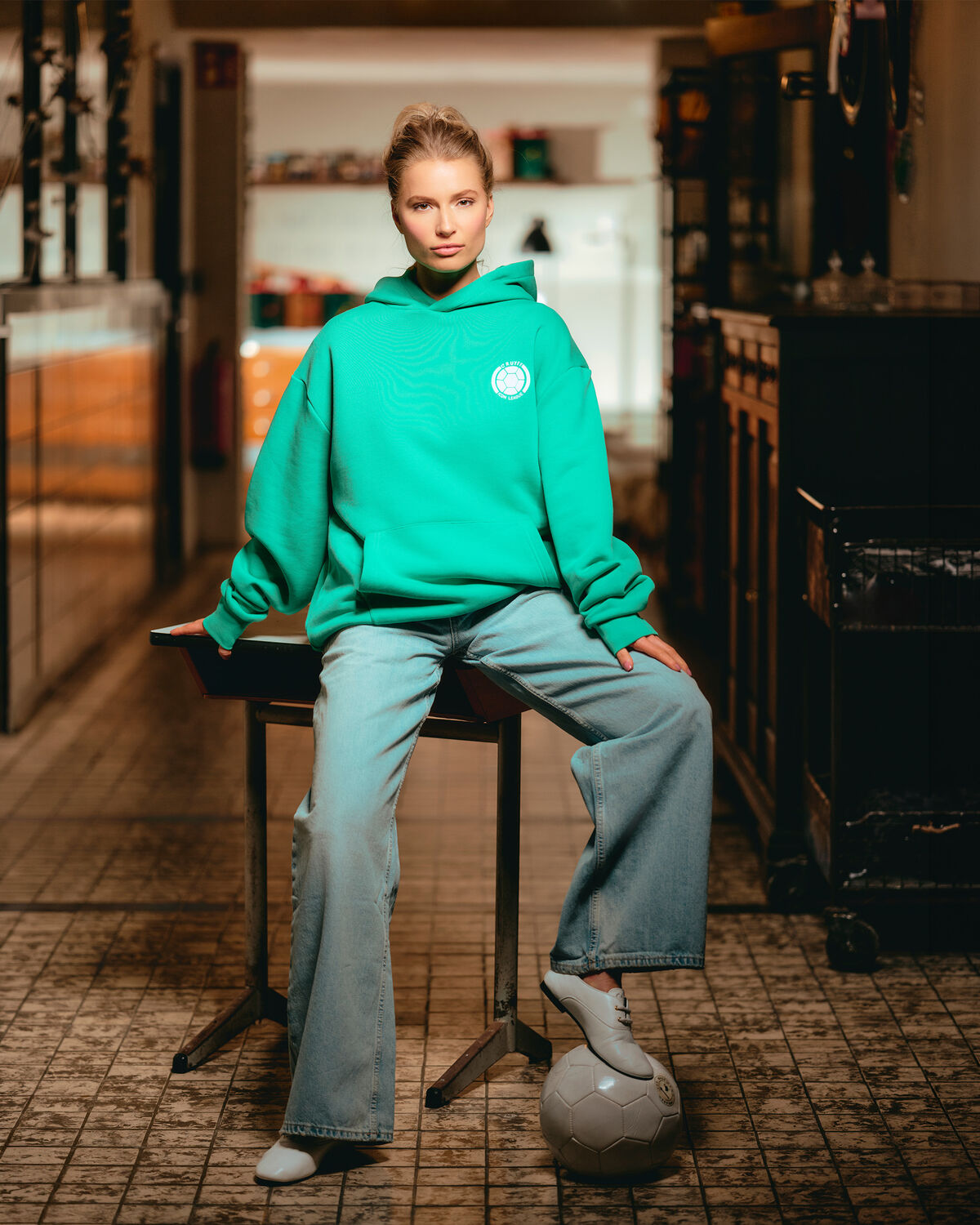 Team Cruyff Hoodie, Mint Green, hi-res