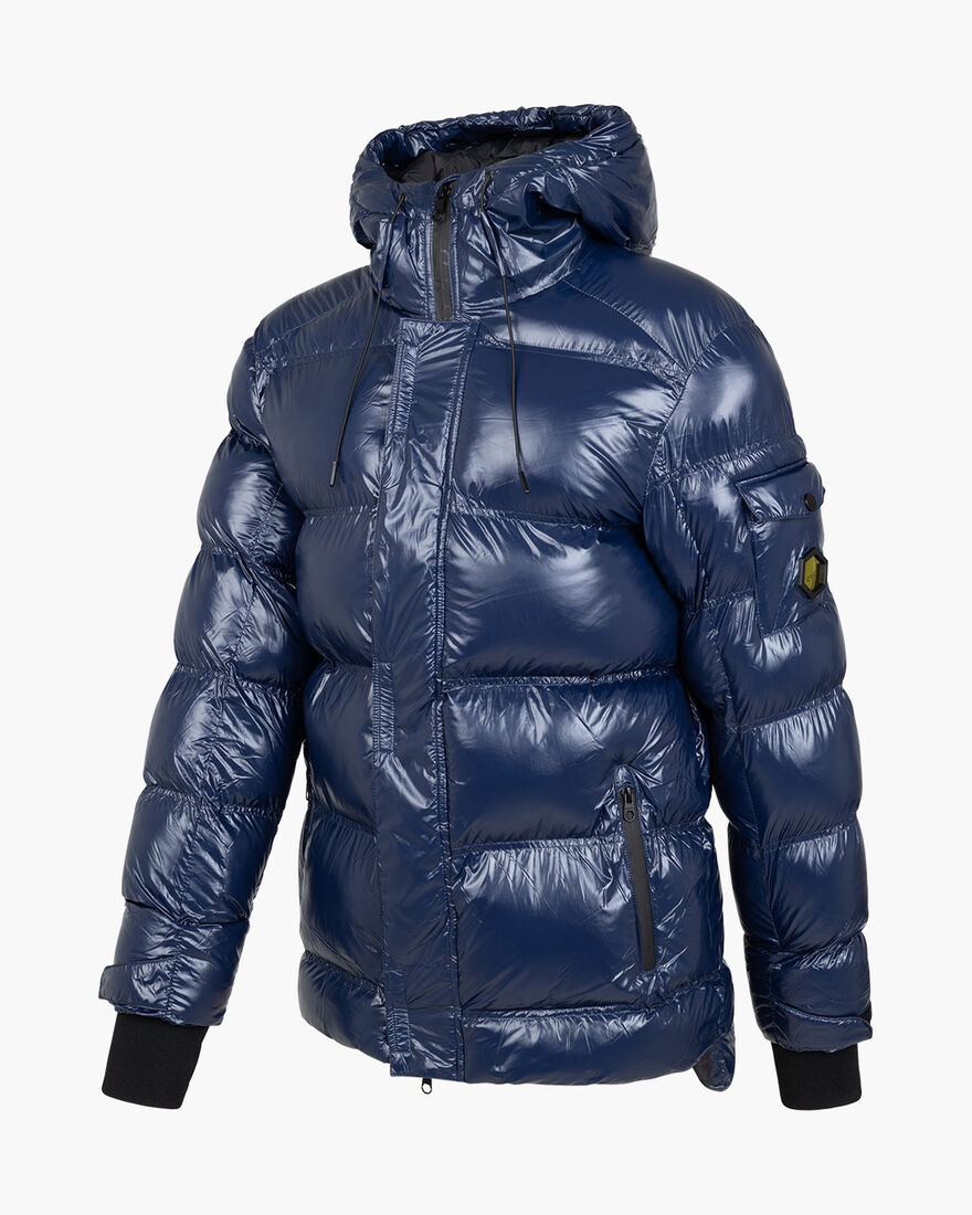 Trentini Puffer Jacket - 100% Polyester, Navy, hi-res