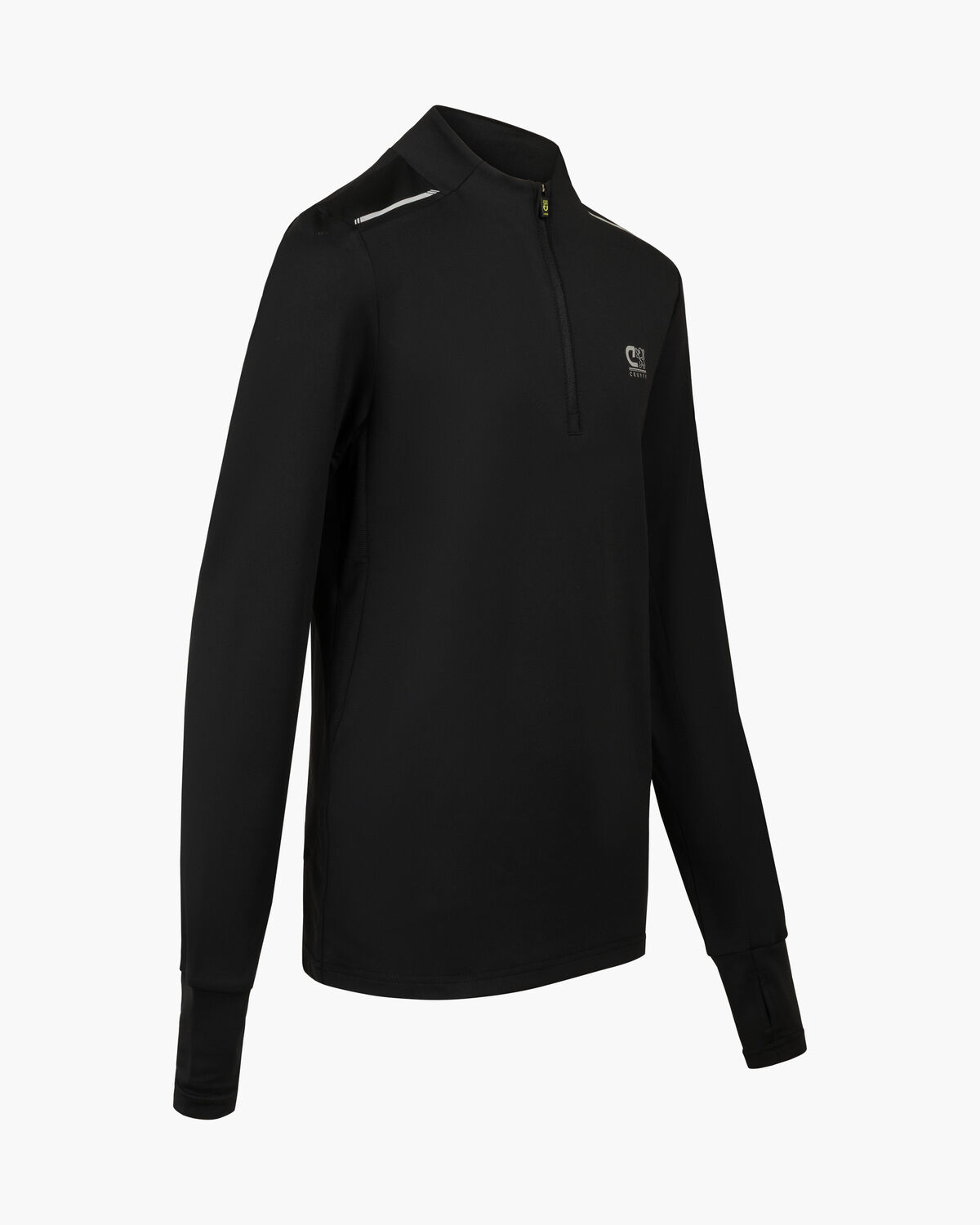 Ametrine 1/4 Zip Top, Black, hi-res