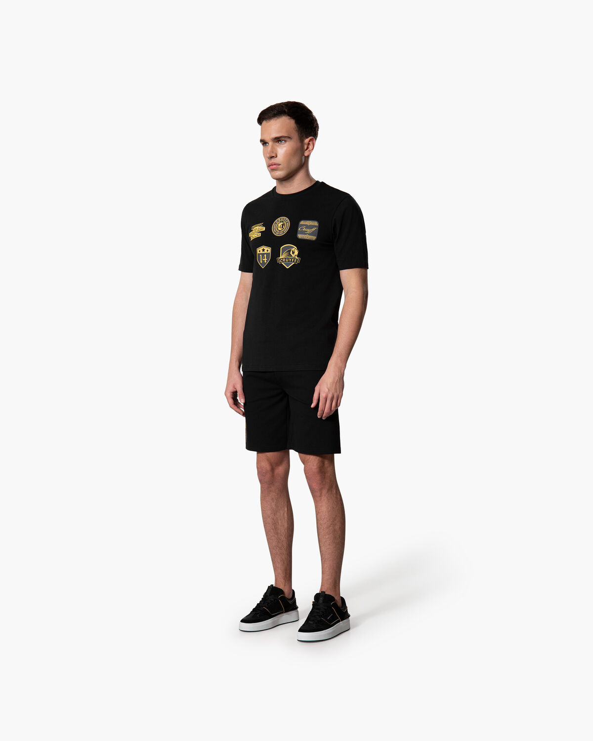Badge Short, Black/Gold, hi-res