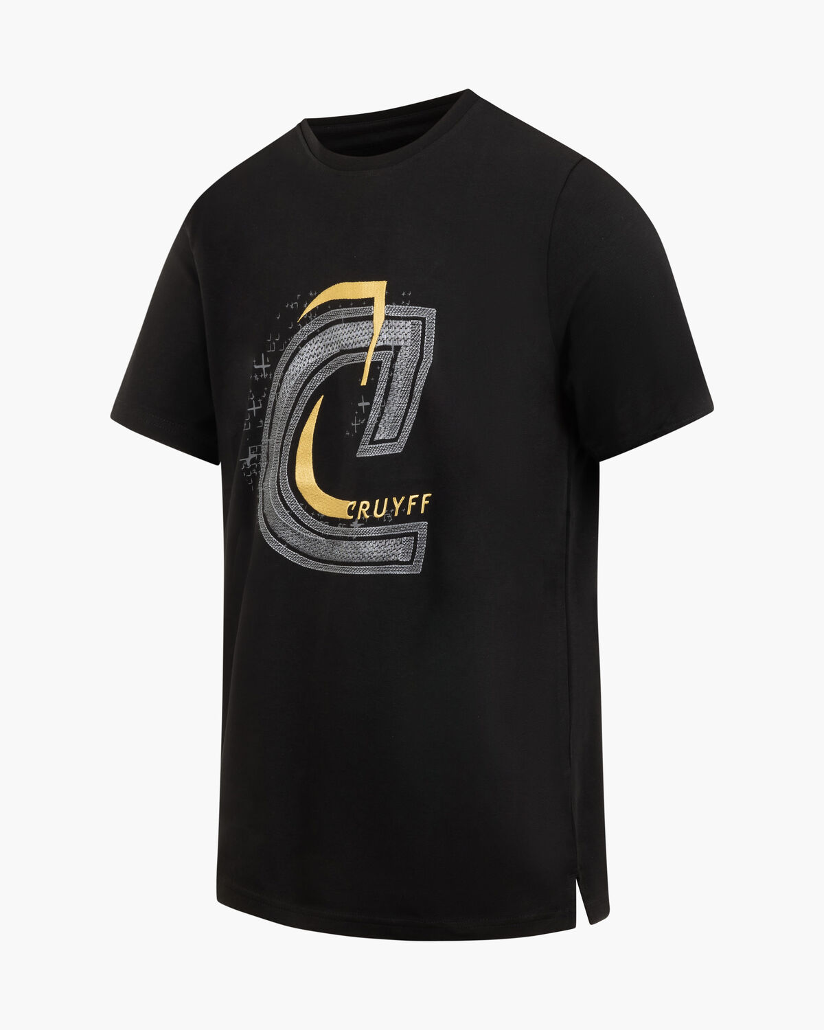 C-Logo Embro Tee, Black/Gold, hi-res