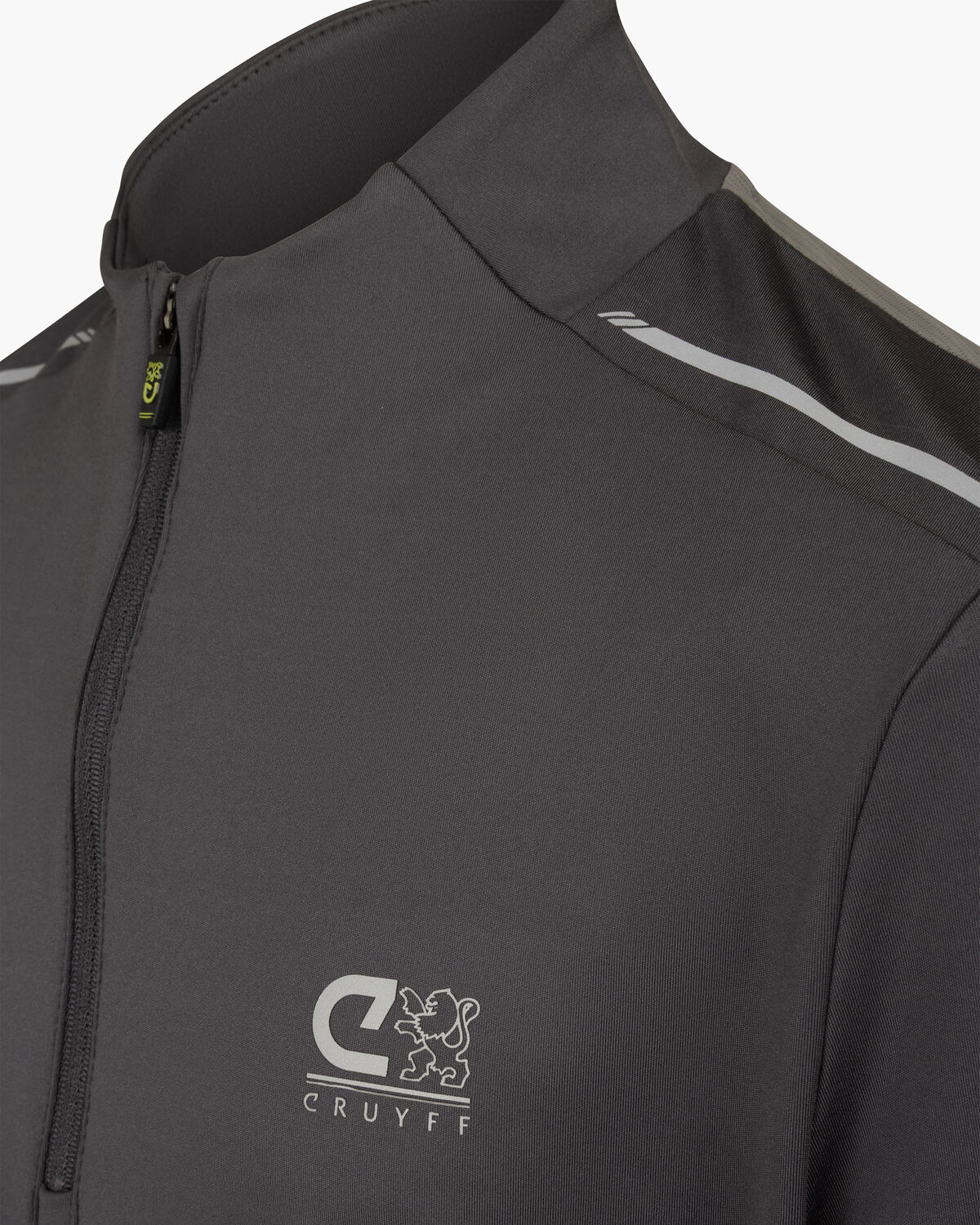 Ametrine 1/4 Zip Top, Charcoal Grey, hi-res