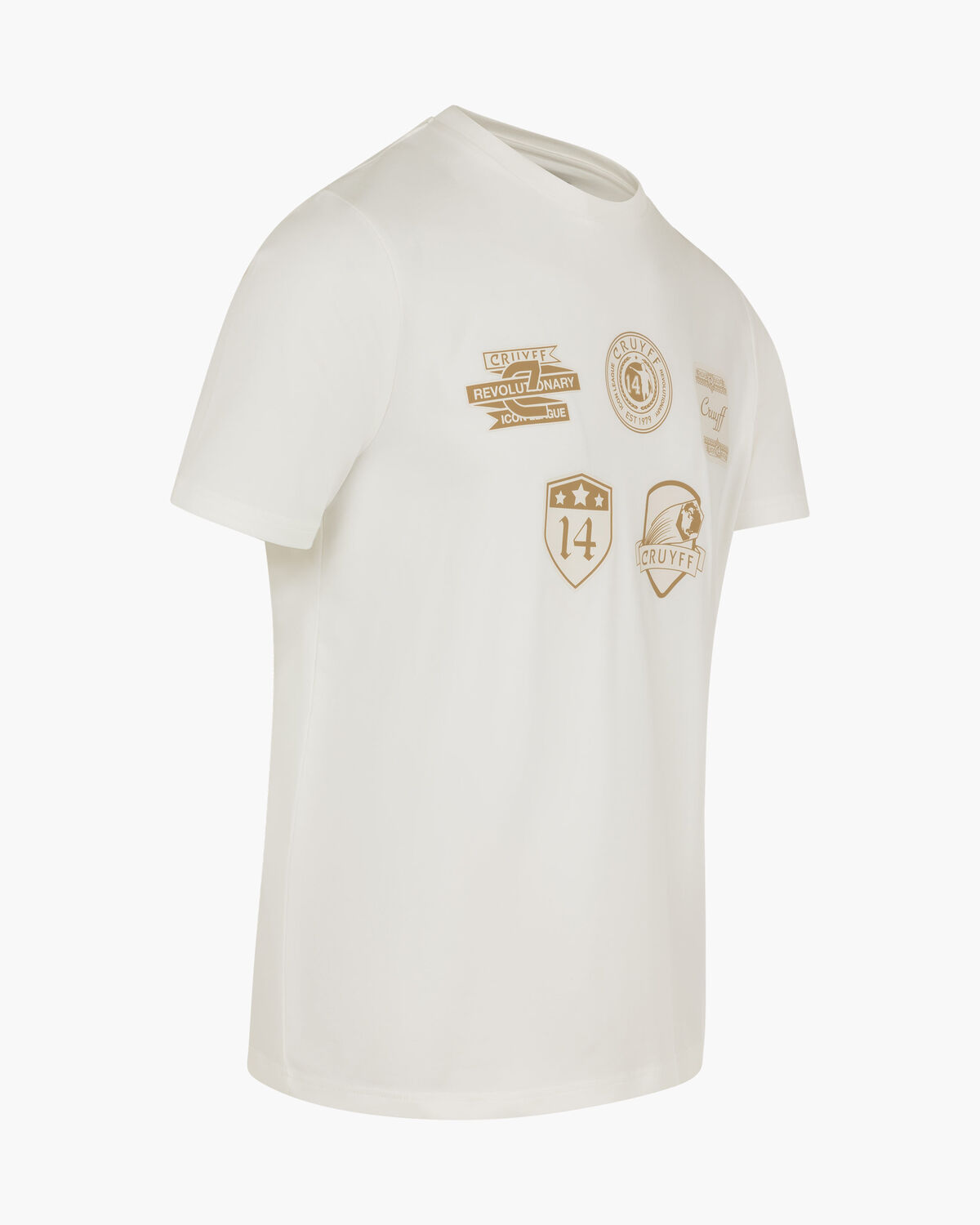 Badge Tee, White/Orange, hi-res