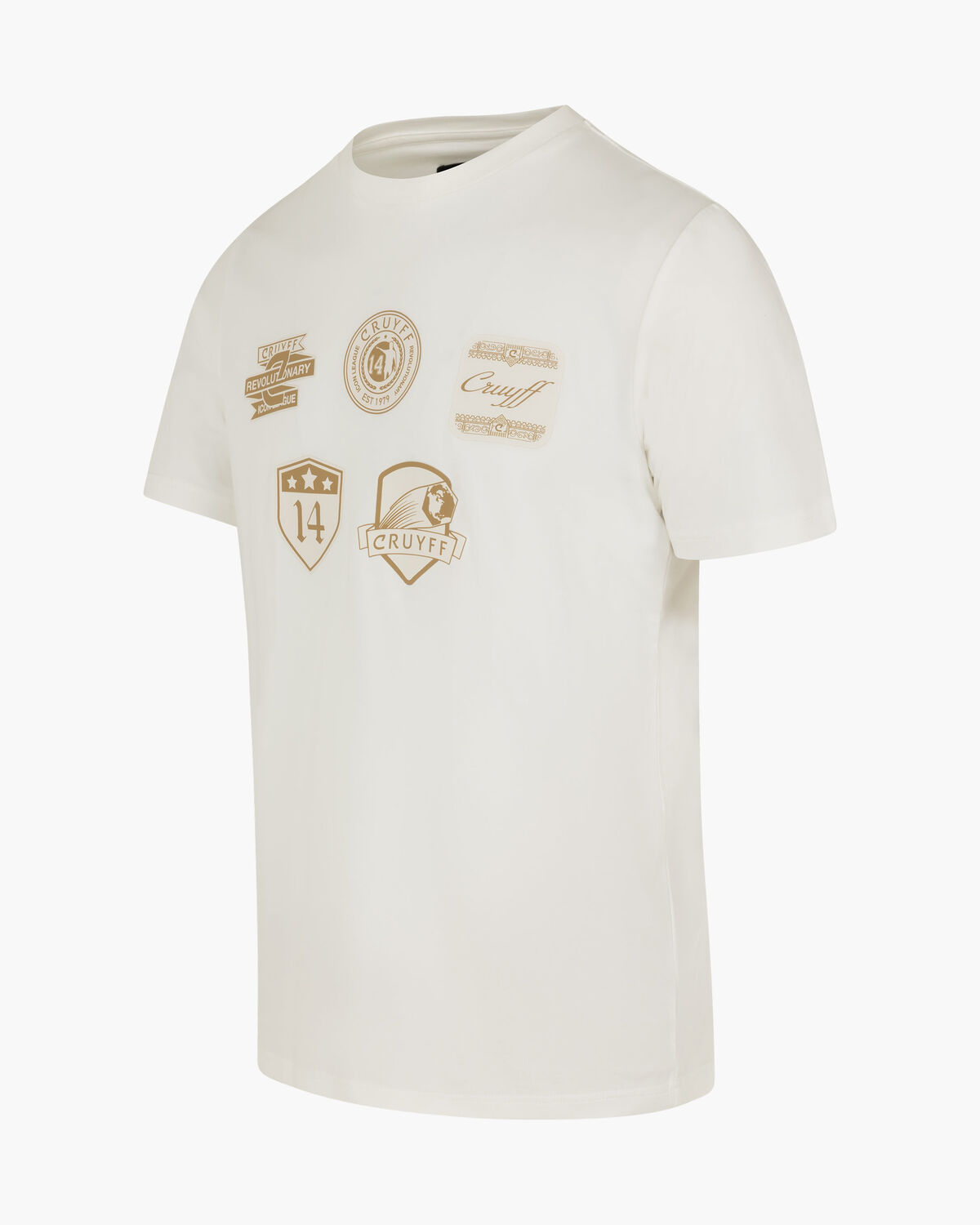 Badge Tee, White/Orange, hi-res