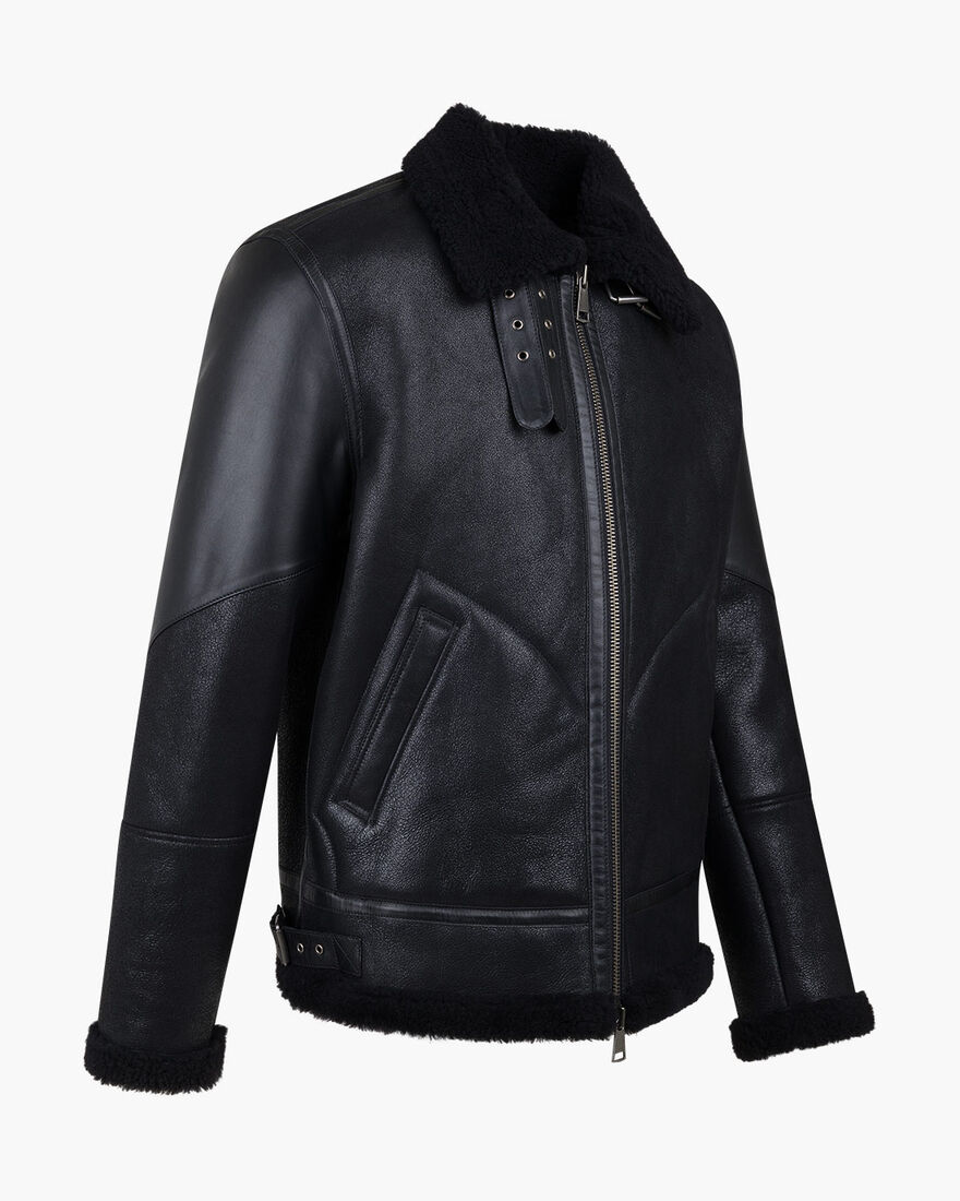 Juan Shearling, Black/Black, hi-res