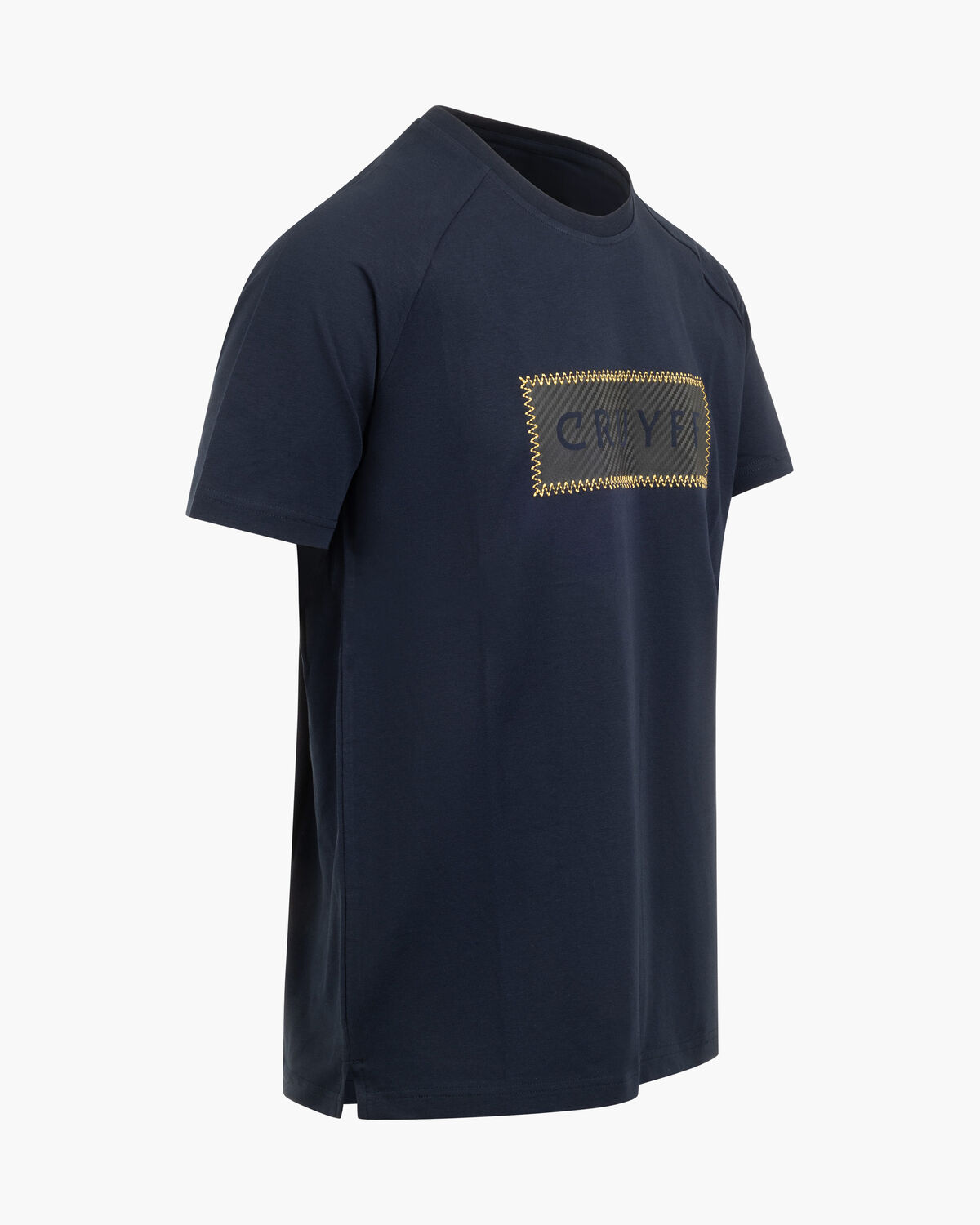 Fuzeknit Lasercut Tee, Blue/Gold, hi-res