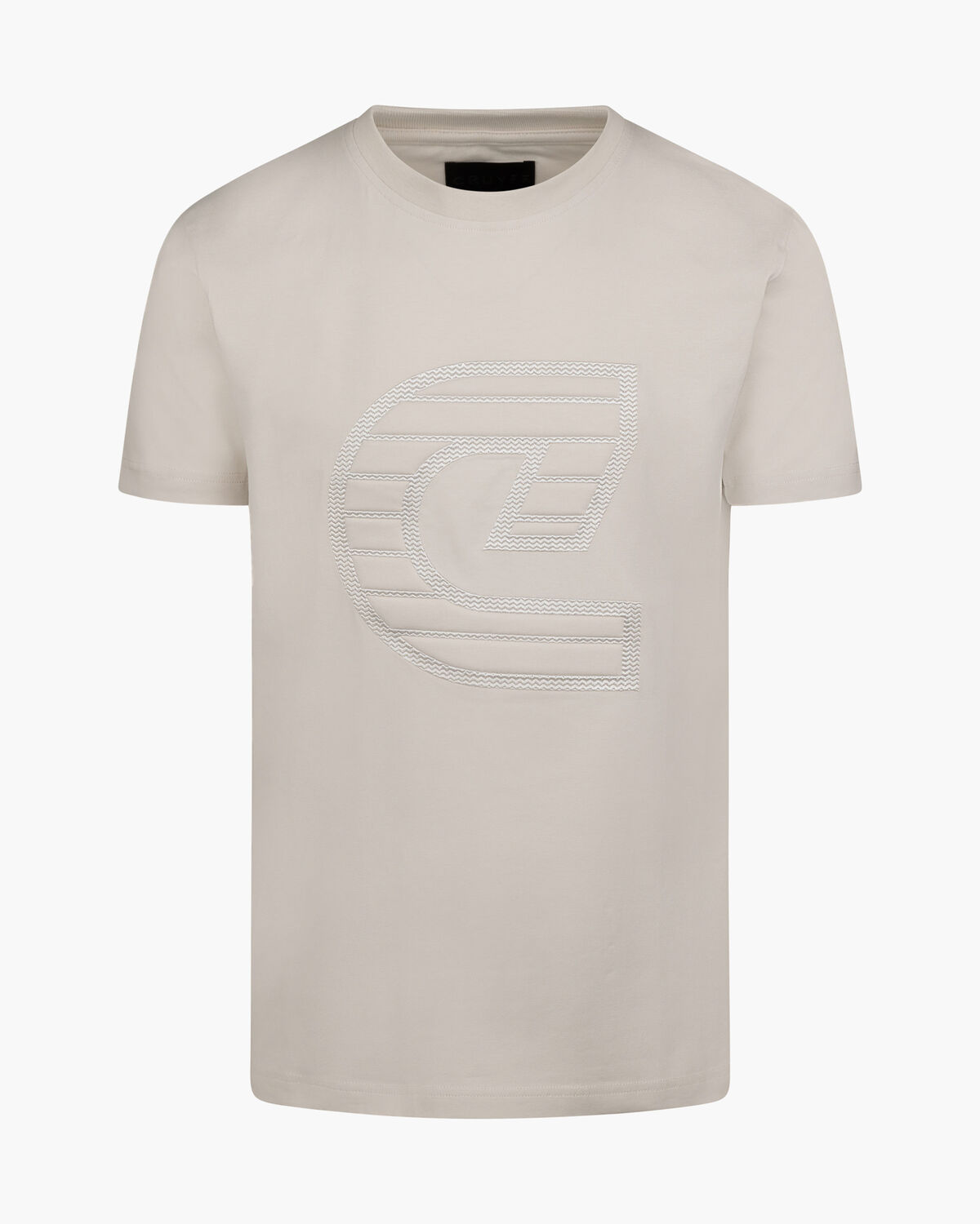 C-logo Herringbone Tee, Crème, hi-res
