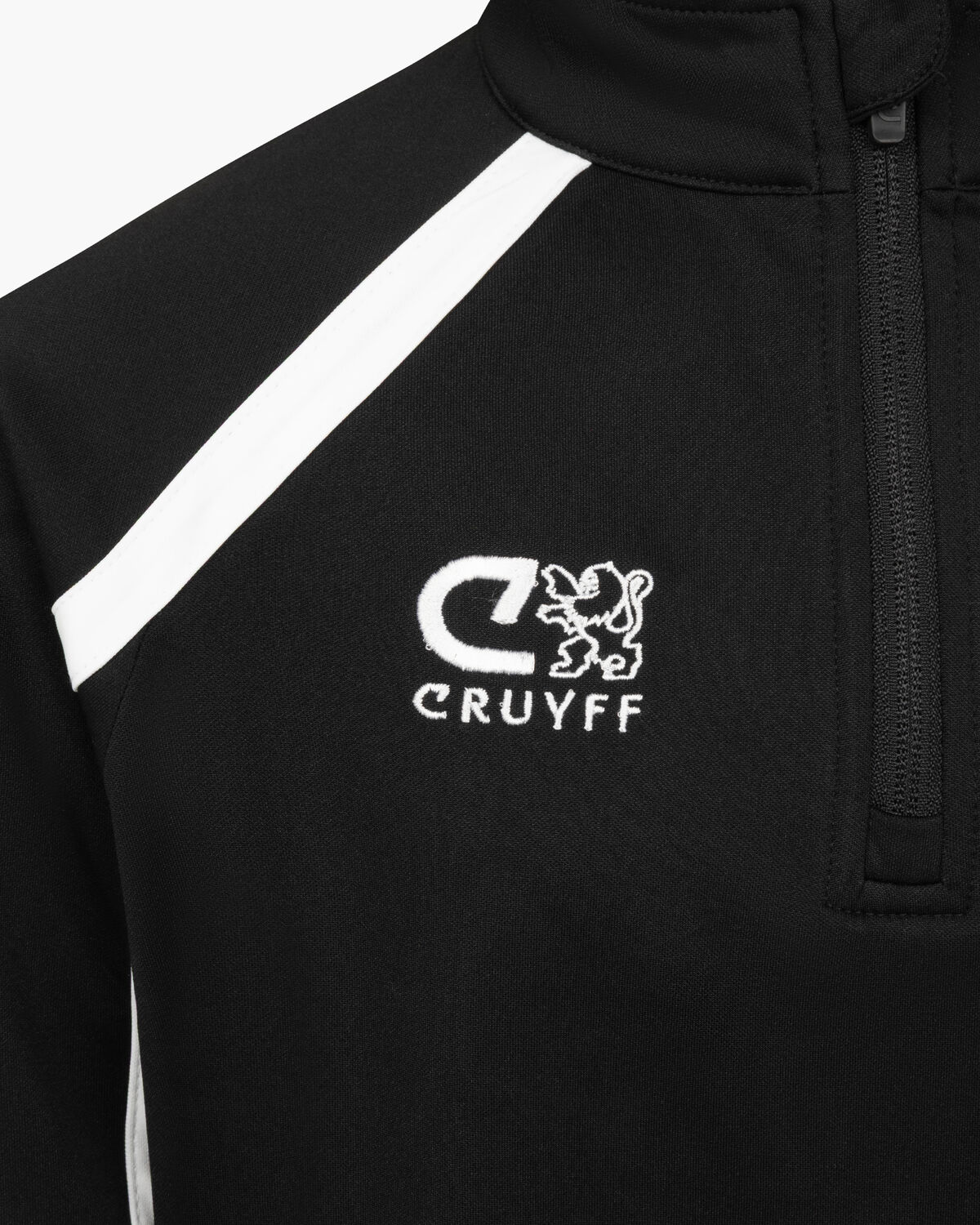 Cruyff Tech Turn Half Zip Junior, Black/White, hi-res