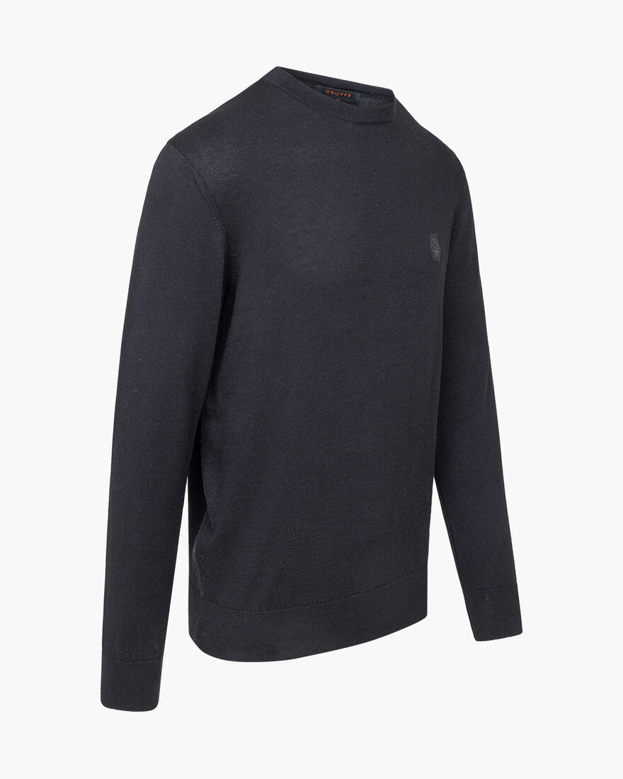 Basco Jumper - Cotton, Black, hi-res