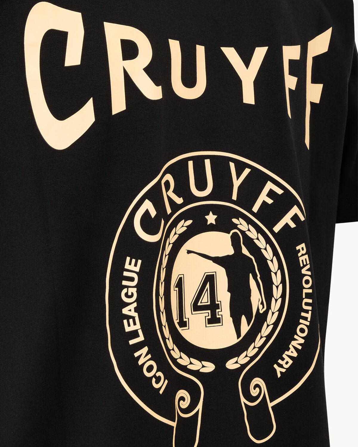 League Logo Tee, Black/Gold, hi-res