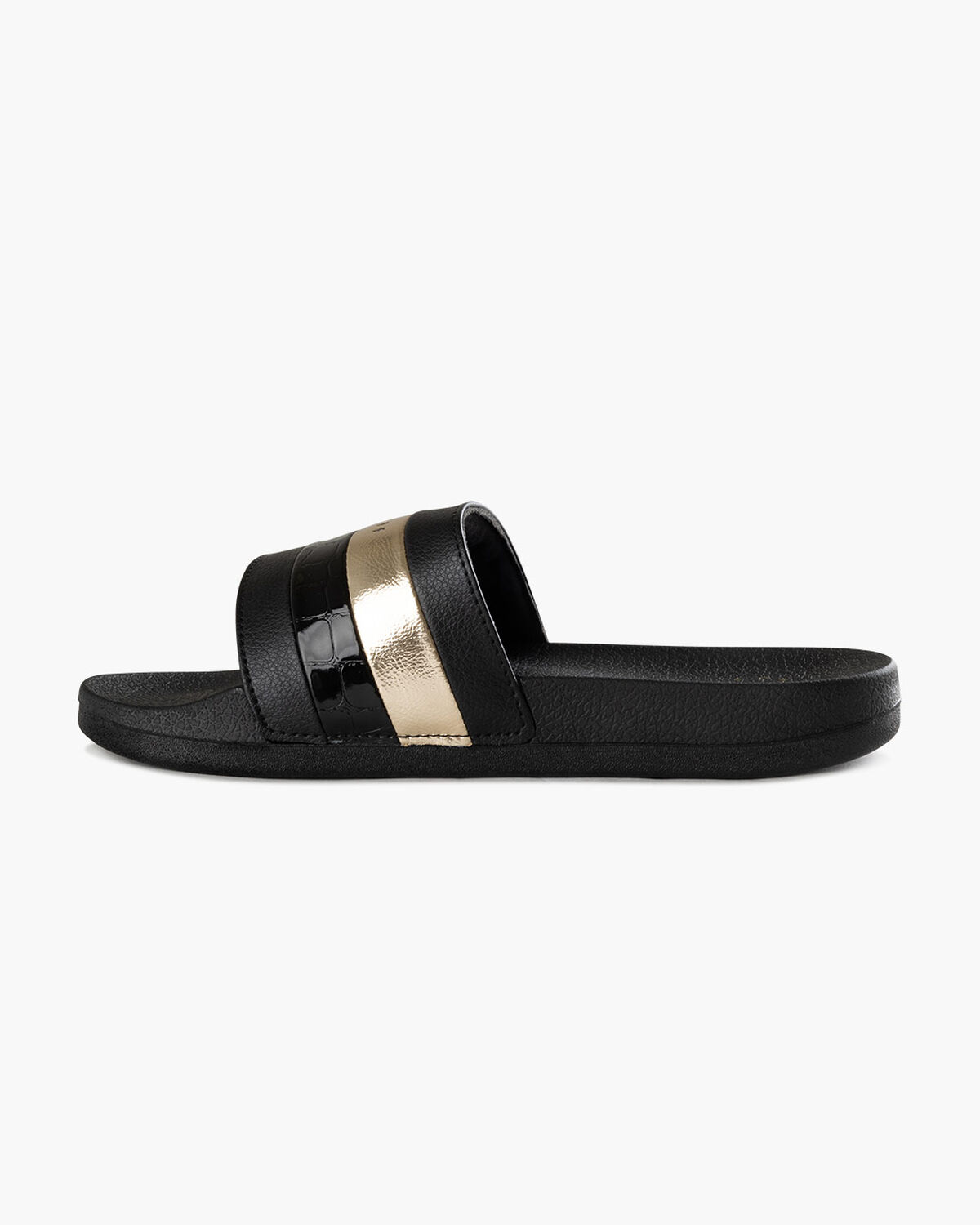 Aqua Copa BCN - Croco Patent/Tumbled/Metallic, Black/Gold, hi-res