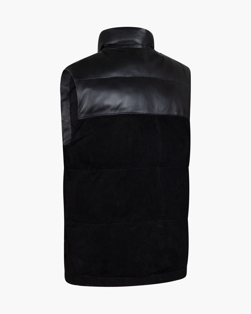 Toretta Bodywarmer - Suede / Nappa, Black, hi-res