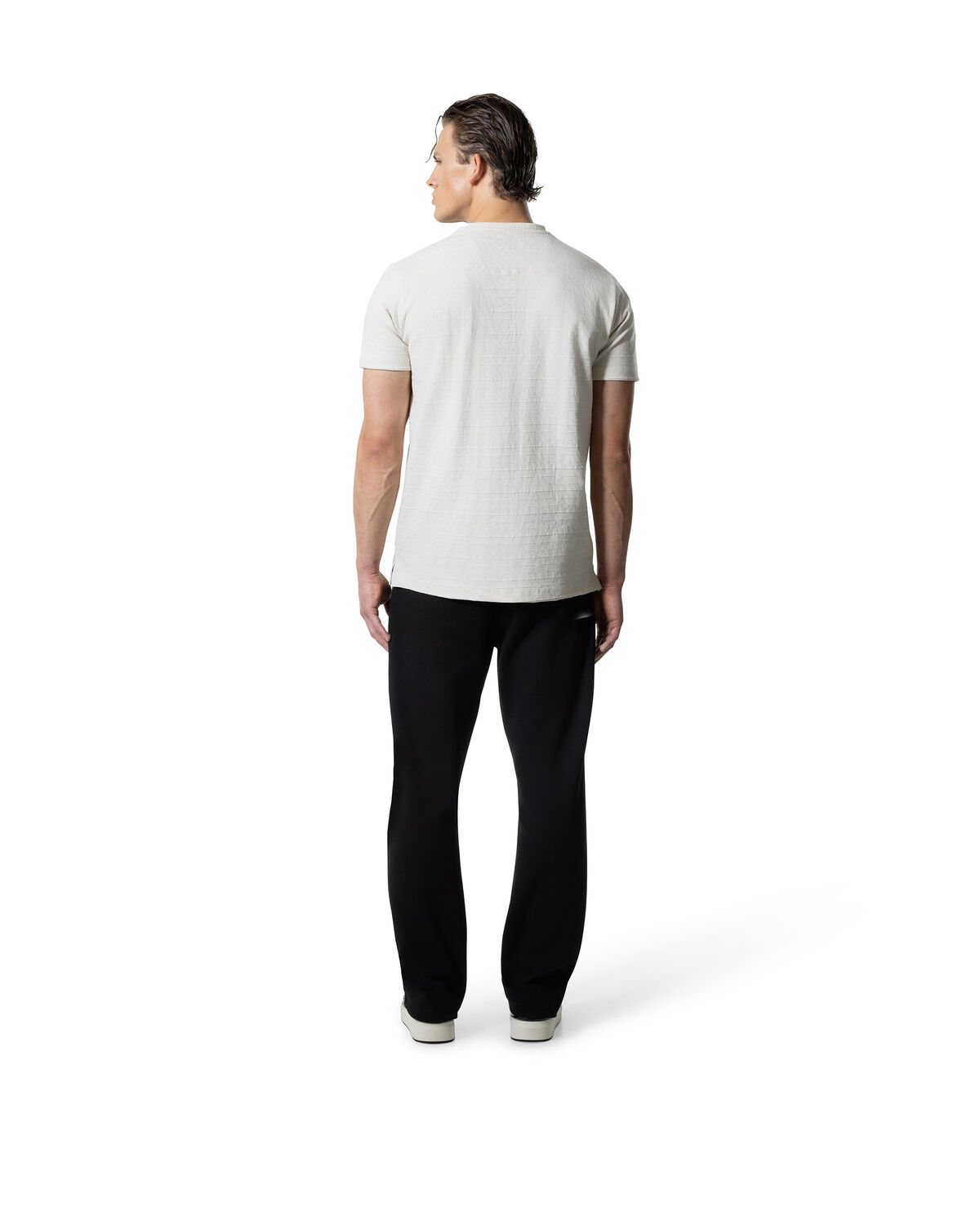 Luka Jacquard Tee, Crème, hi-res