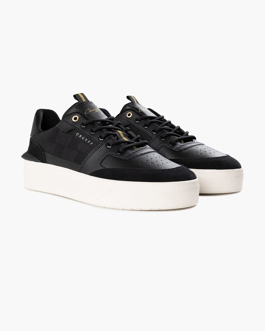 Endorsed Tennis - Teknit Mesh/Soft Leather, Black/Gold, hi-res