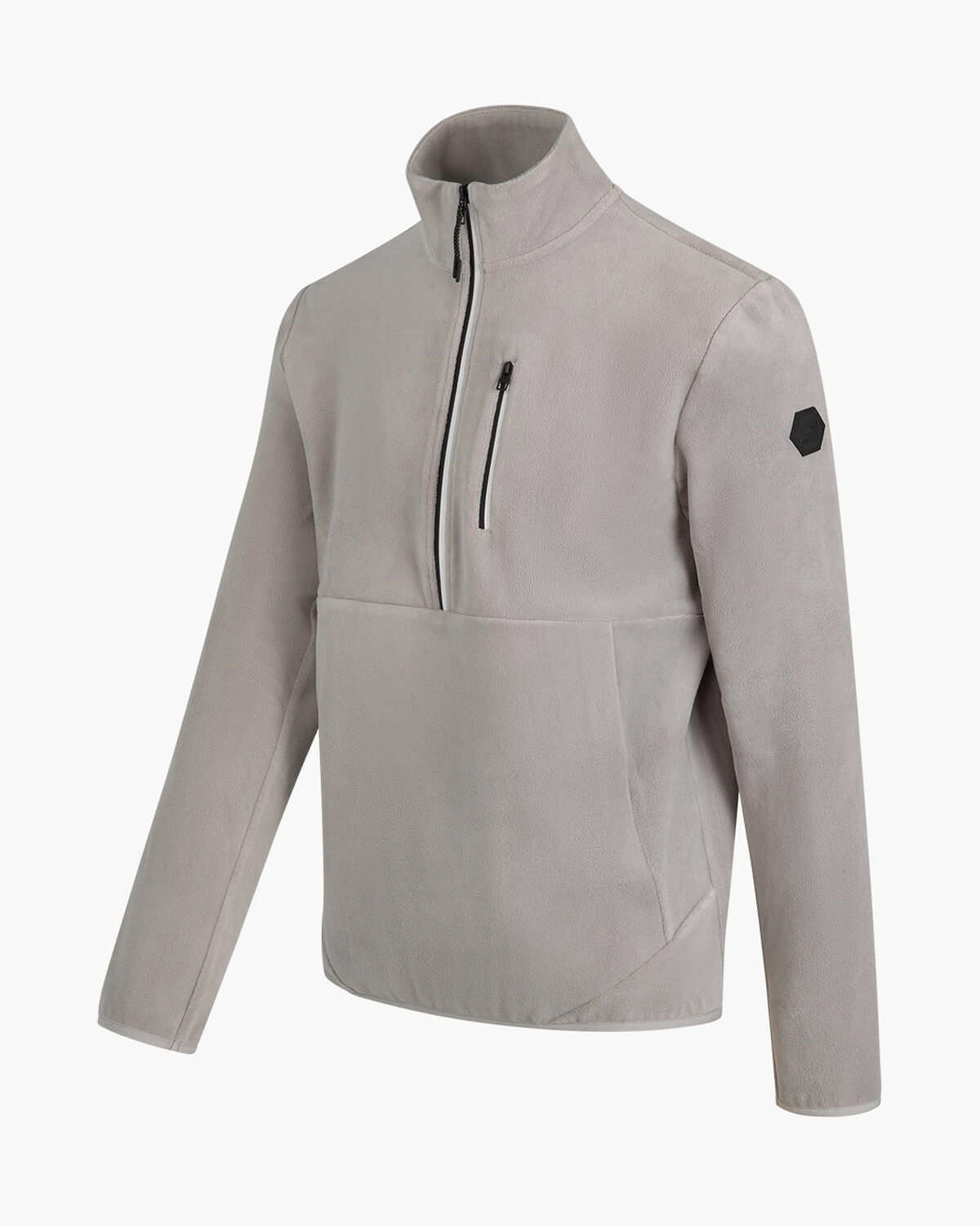 Half Zip Fleece, Light Grey, hi-res