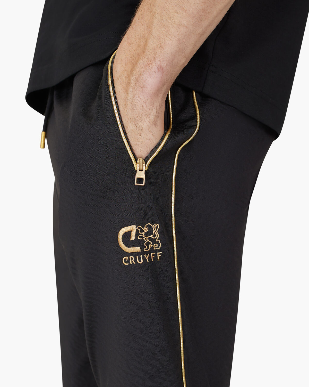 Carlos Trackpants, Black/Gold, hi-res