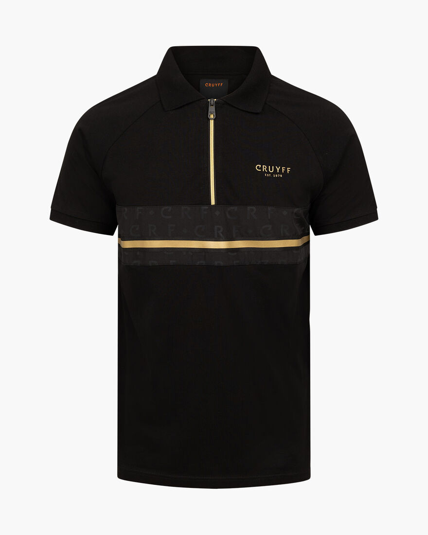 Jake Polo - 100% Cotton, Black/Gold, hi-res