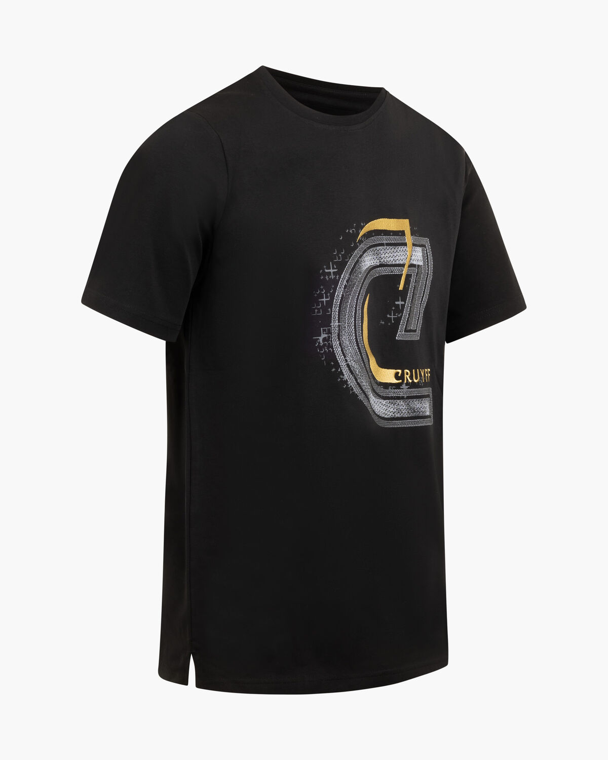 C-Logo Embro Tee, Black/Gold, hi-res