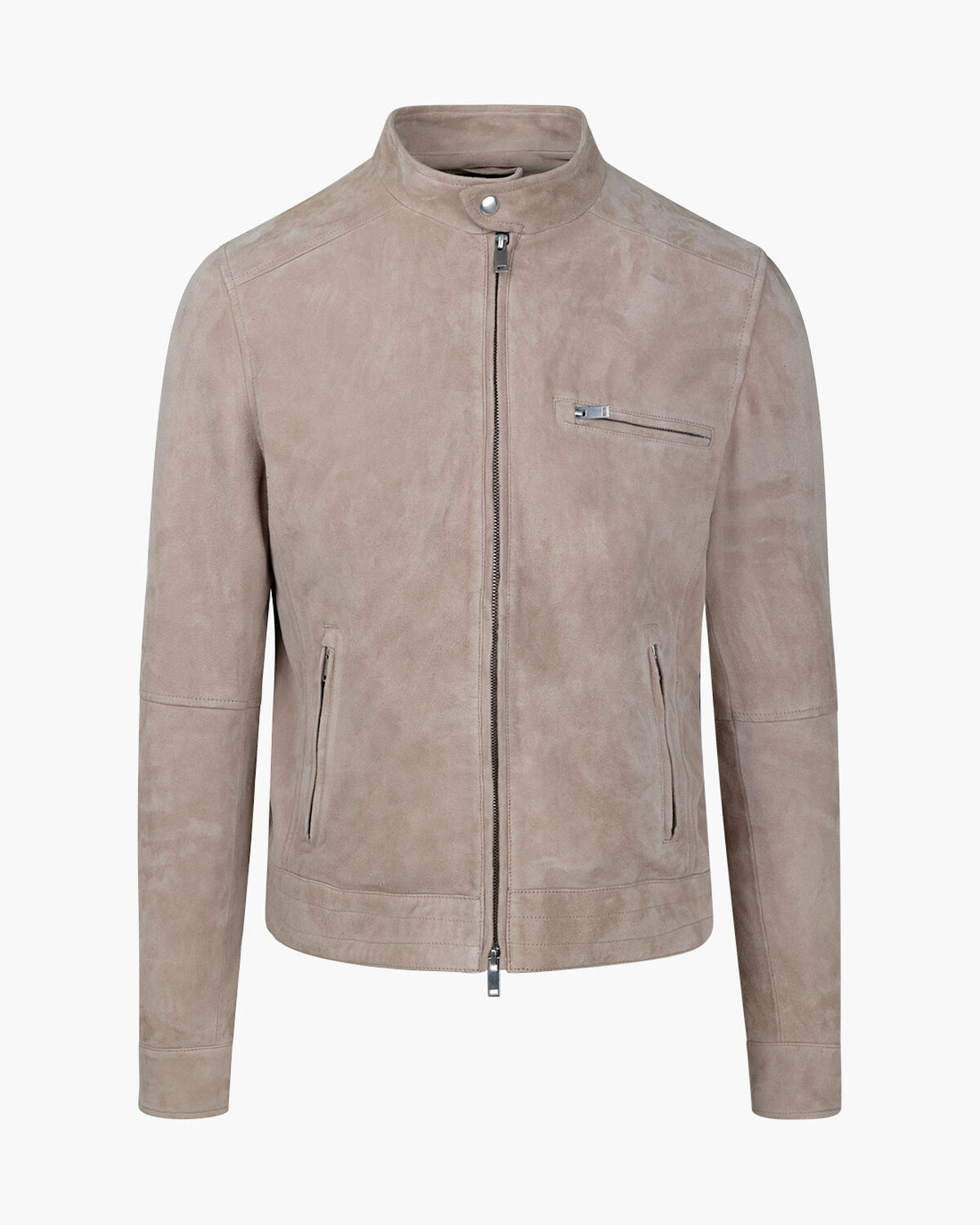 Esteban Suede Biker Jacket, Crème, hi-res