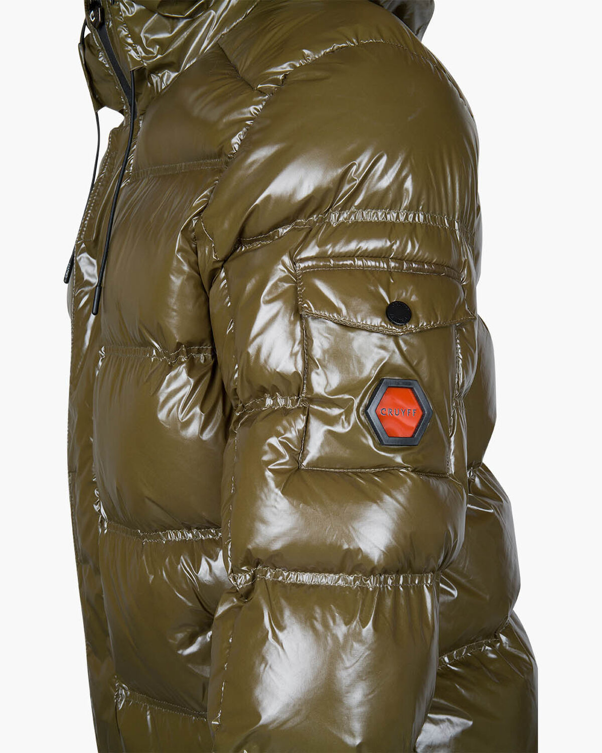 Trentini Puffer Jacket - Militairy Olive - 100% Po, Army green, hi-res
