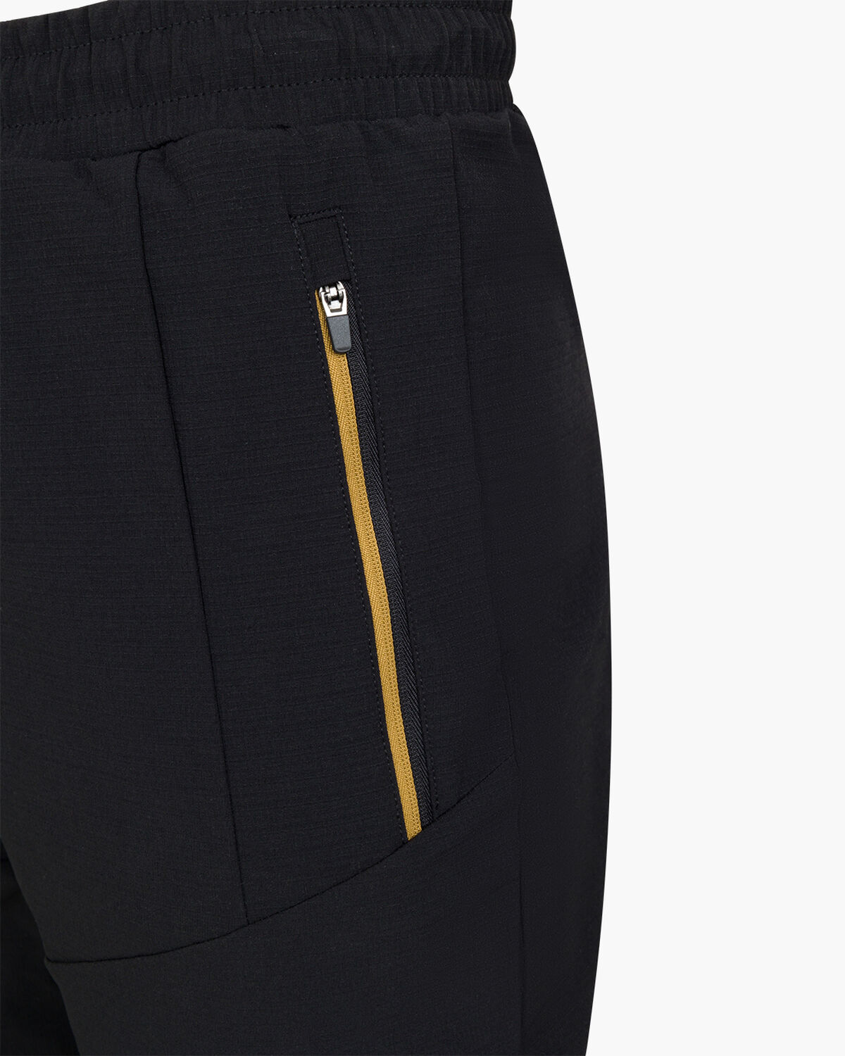 Ripstop Fleece Trackpants, Black/Gold, hi-res